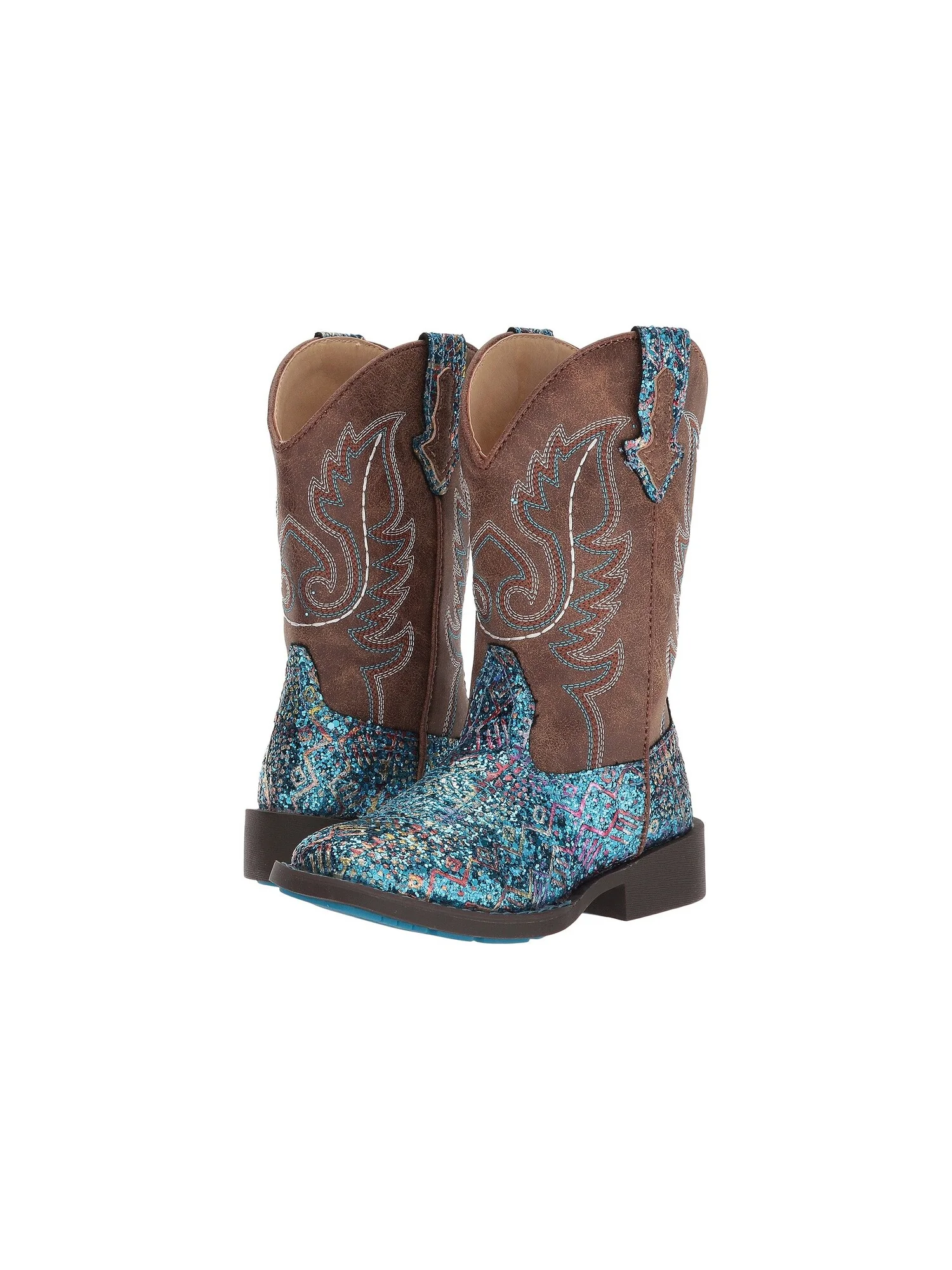 Ботинки Roper Kids Glitter Aztec (Toddler/Little Kid) — изображение 6 из 7, синий