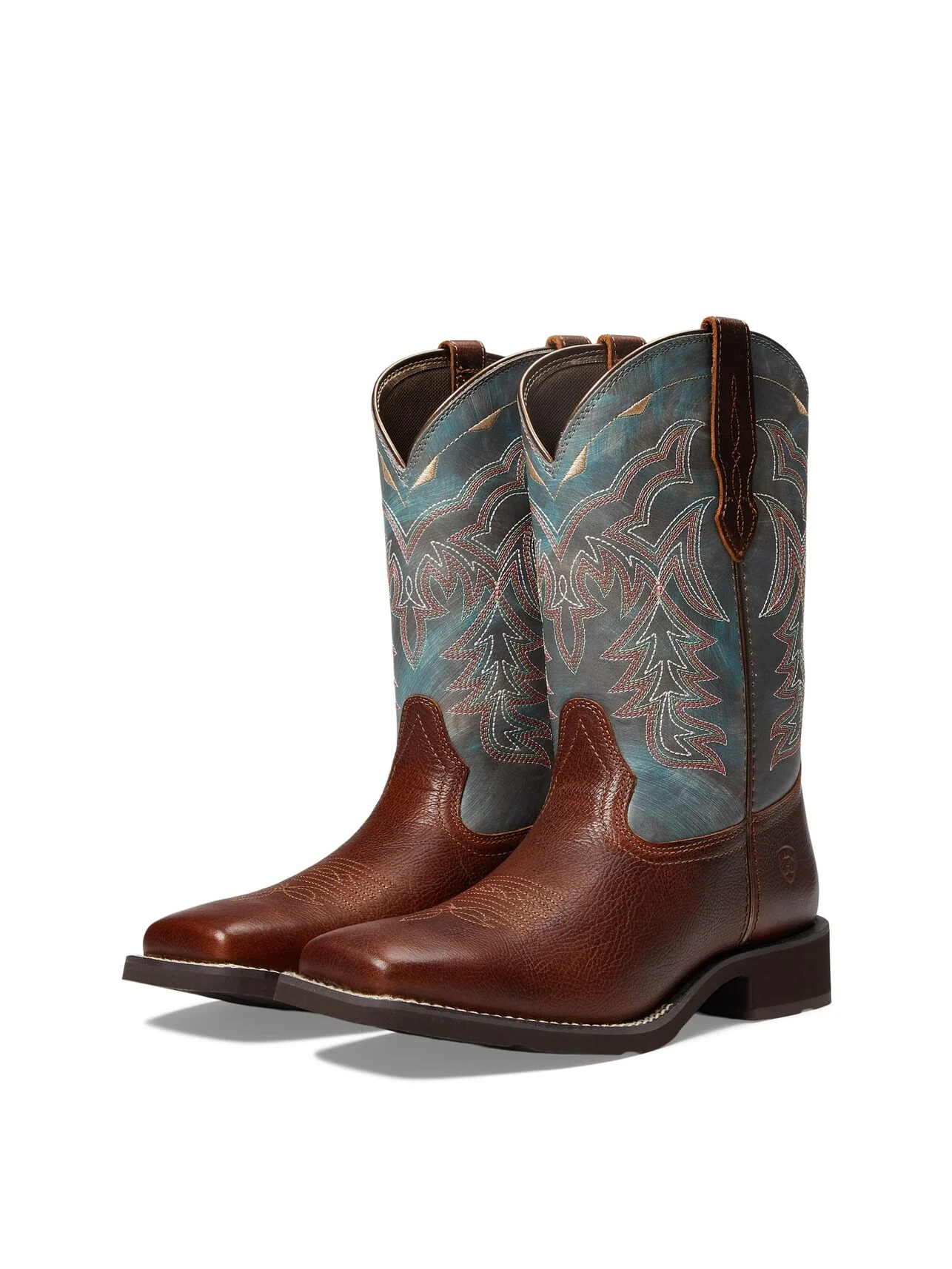 Сапоги женские Ariat Delilah ковбойские с вышивкой — изображение 4 из 5, коричневый/синий