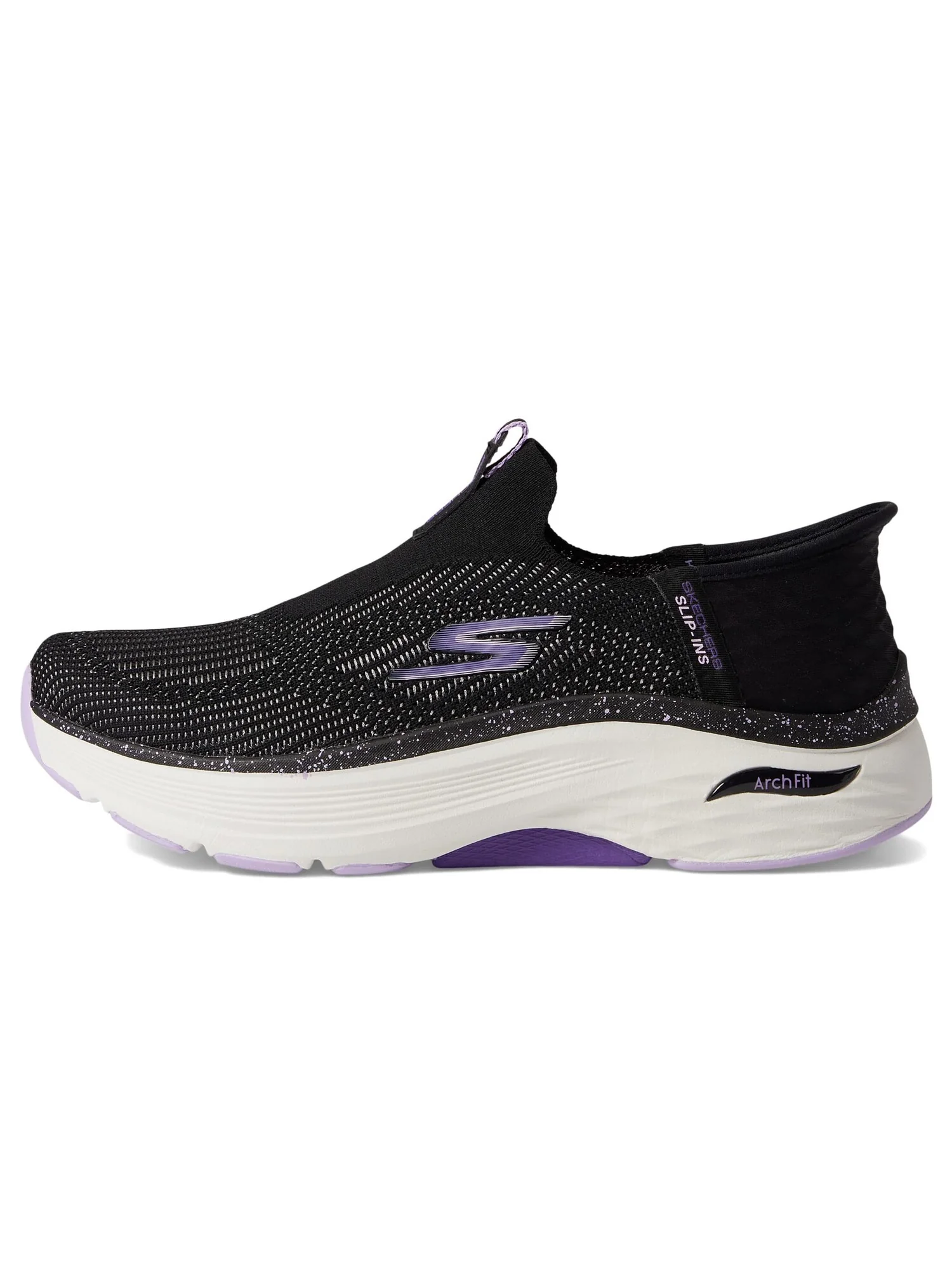 Кроссовки SKECHERS Max Cushioning Arch Fit Fluidity Hands Free Slip-Ins — изображение 4 из 4, черный/фиолетовый
