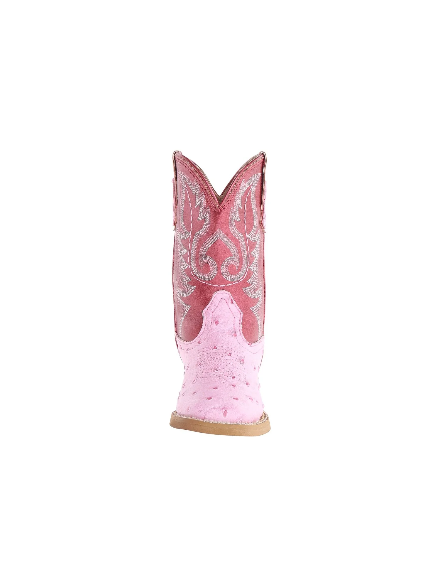 Ботинки Roper Kids Square Toe Ostrich (Toddler/Little Kid) — изображение 5 из 7, розовый/красный
