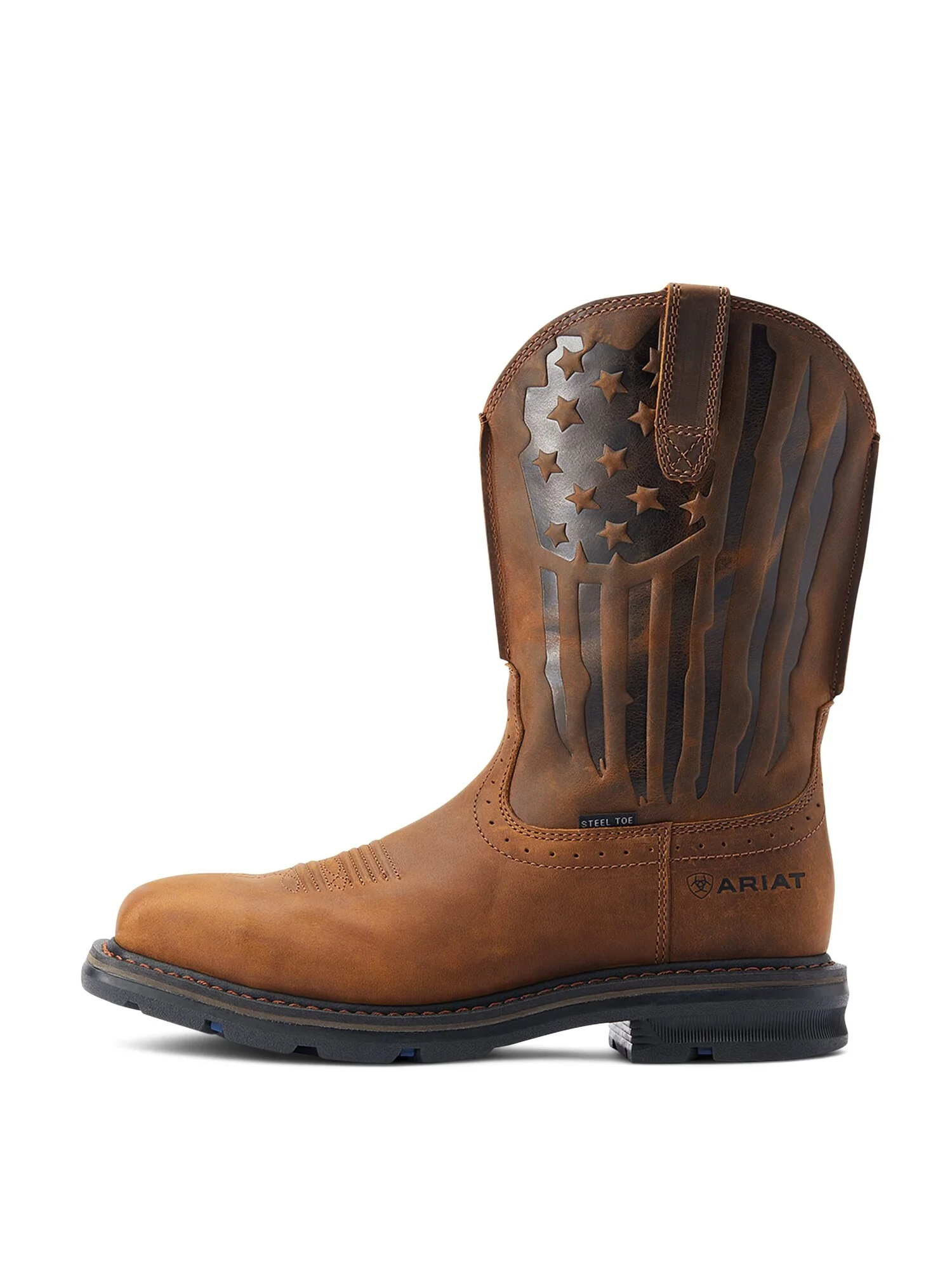 Ботинки Ariat Sierra Shock Shield Patriot Steel Toe Work Boot — изображение 2 из 5, коричневый