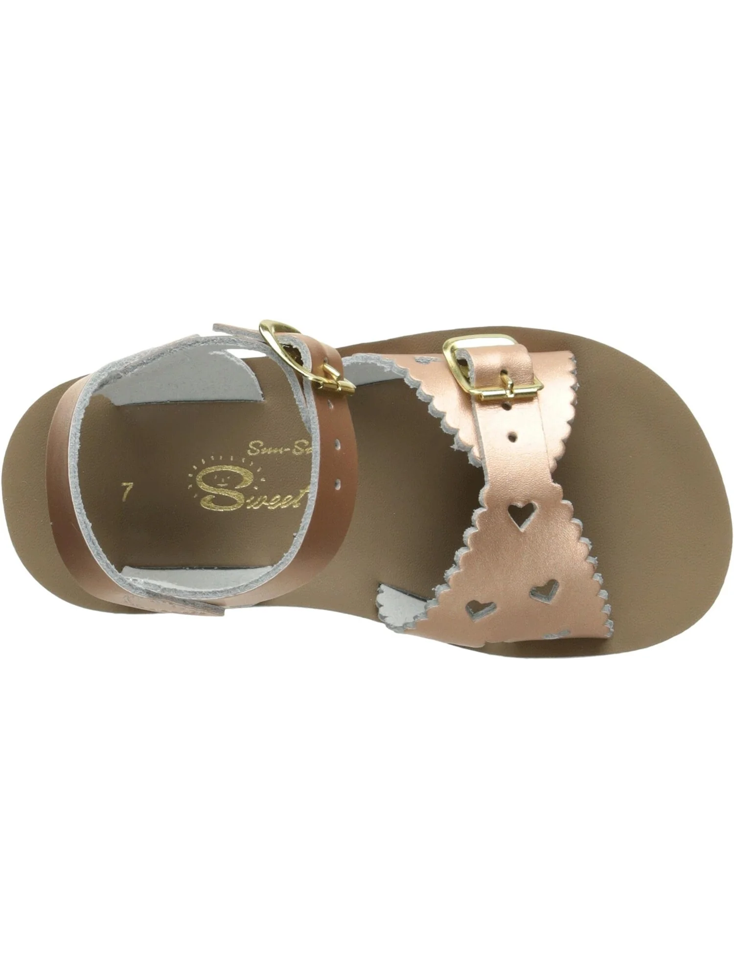 Сандалии на плоской подошве Sun-San - Sweetheart Salt Water Sandal by Hoy Shoes — изображение 2 из 7, розовый золотистый