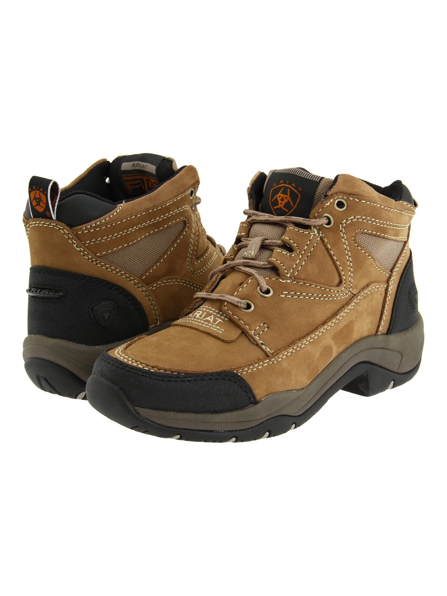 Ботинки женские Ariat Terrain на шнуровке — изображение 2 из 7, серо-коричневый/черный