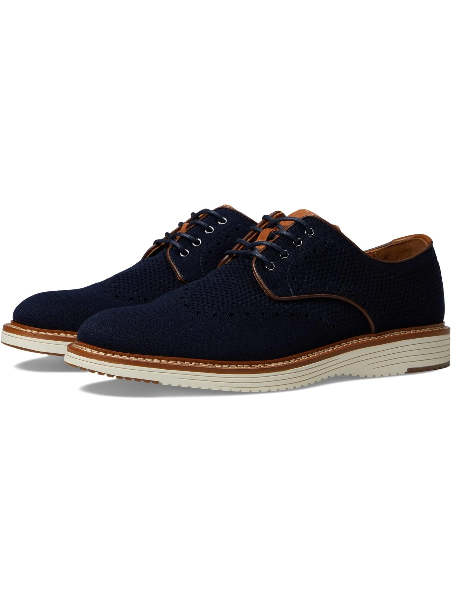Оксфорды Johnston & Murphy Upton Knit Wing Tip — изображение 1 из 4, темно-синий
