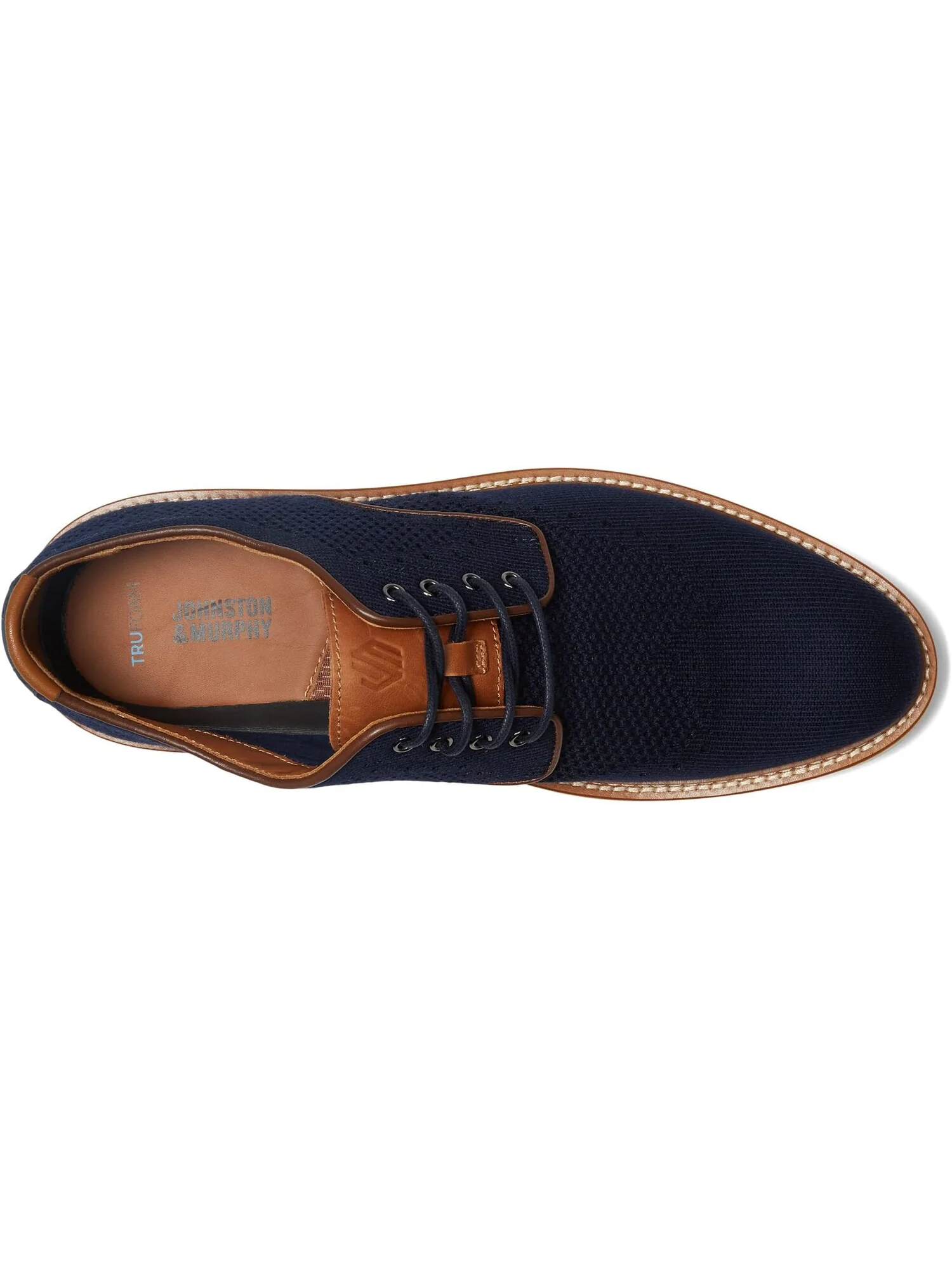 Оксфорды Johnston & Murphy Upton Knit Wing Tip — изображение 2 из 4, темно-синий
