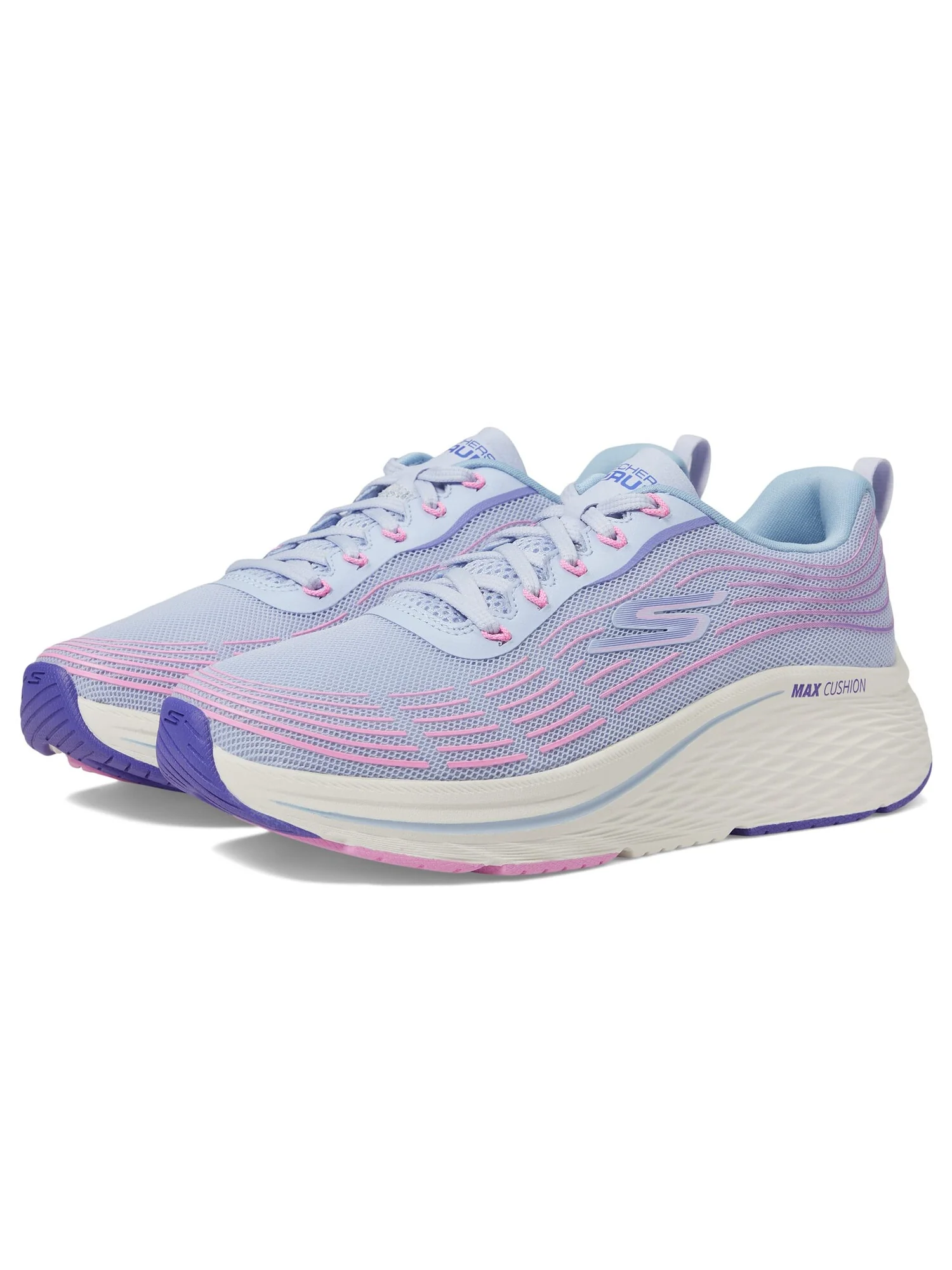 Кроссовки SKECHERS Max Cushioning Elite 2.0 — изображение 4 из 6, голубой/розовый