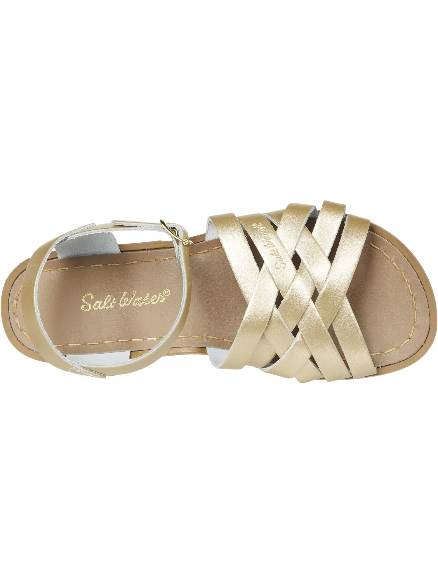Сандалии на плоской подошве Retro Salt Water Sandal by Hoy Shoes — изображение 2 из 7, золото