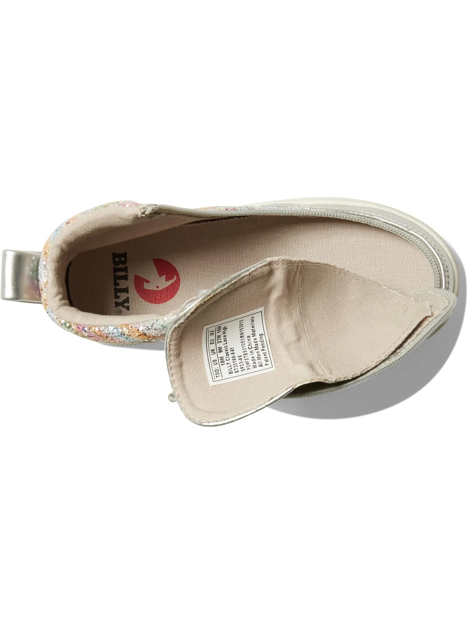 Кроссовки Classic Lace High BILLY Footwear Kids — изображение 2 из 6, серебристый