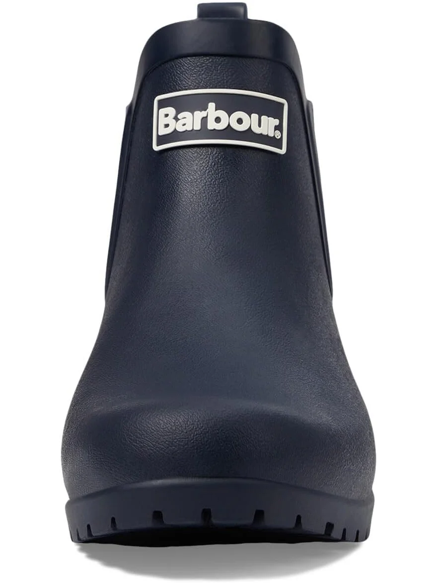Женские резиновые сапоги Barbour Wilton короткие с логотипом — изображение 2 из 5, темно-синий