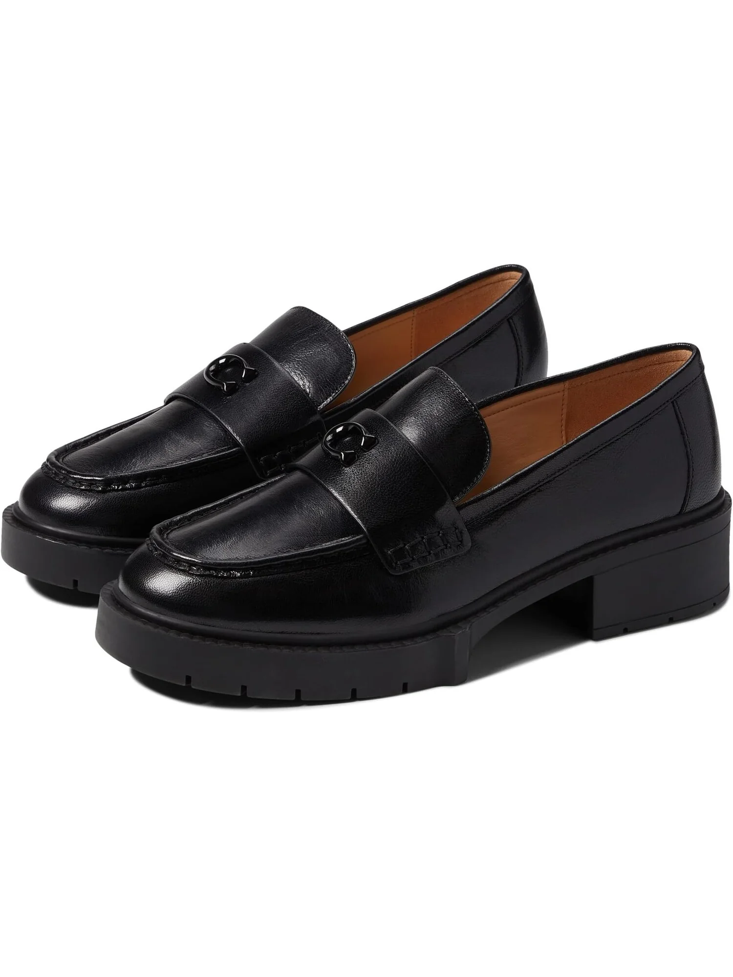 Лоферы Leah Leather Loafer COACH — черный