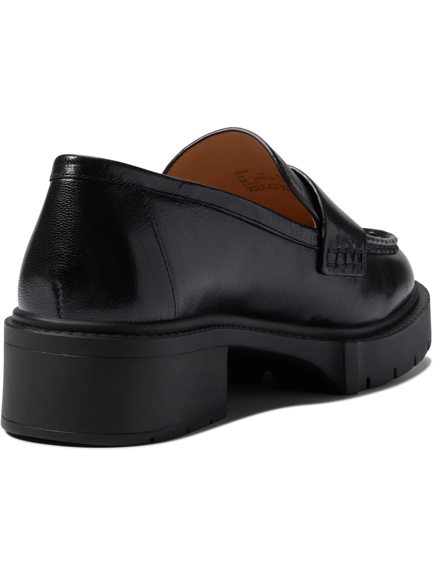 Лоферы Leah Leather Loafer COACH — изображение 5 из 5, черный