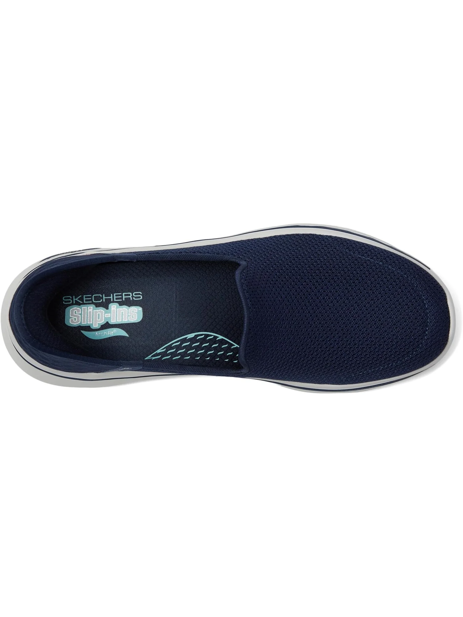 Кроссовки SKECHERS Performance Go Walk Arch Fit 2.0 Delara Hands Free Slip-Ins — изображение 2 из 4, темно-синий/белый