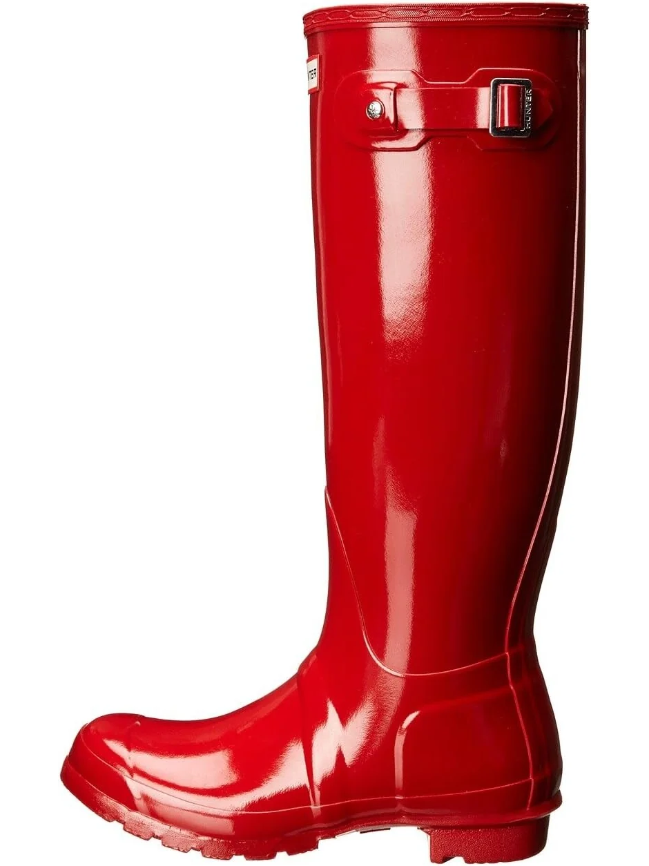 Ботинки Hunter Original Tall Gloss Rain — изображение 4 из 4, красный