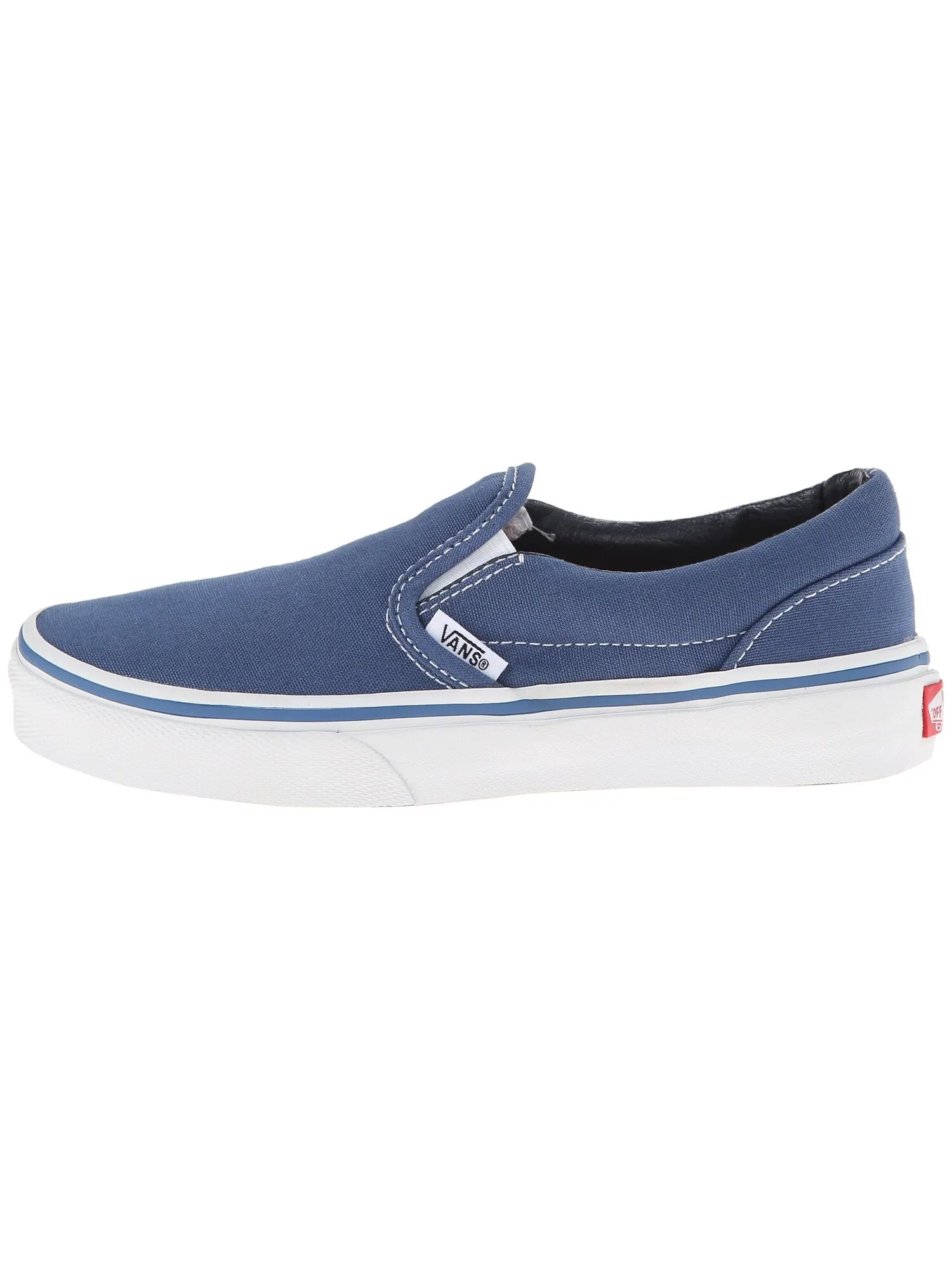 Кроссовки Vans Kids Classic Slip-On (Little Kid/Big Kid) — изображение 7 из 7, темно-синий/белый