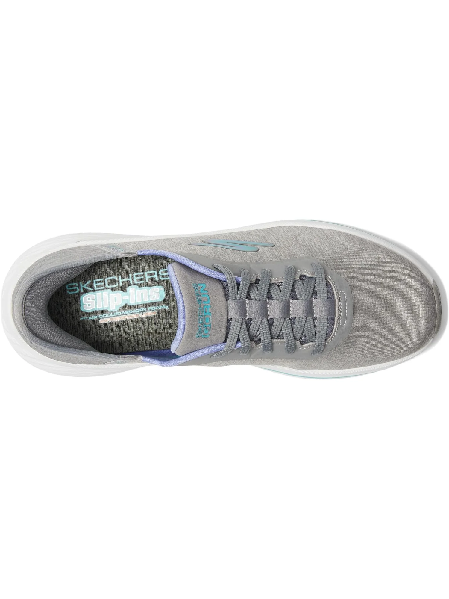 Кроссовки SKECHERS Max Cushioning Elite 2.0 Prevail Hands Free Slip-Ins — изображение 2 из 4, серый/синий