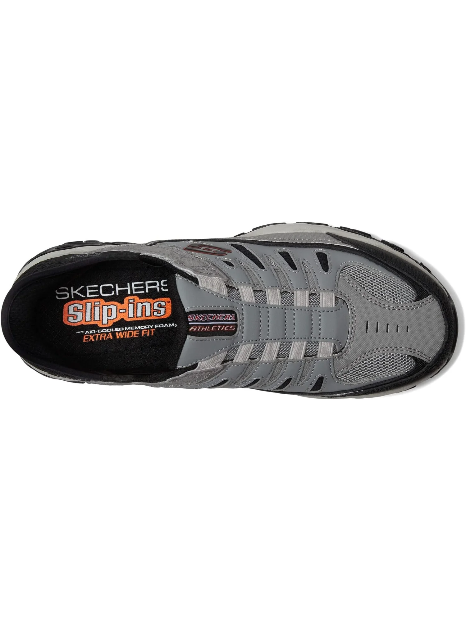 Кроссовки SKECHERS Afterburn M. Fit Ridgeburn Hands Free Slip-Ins — изображение 2 из 4, серый/черный
