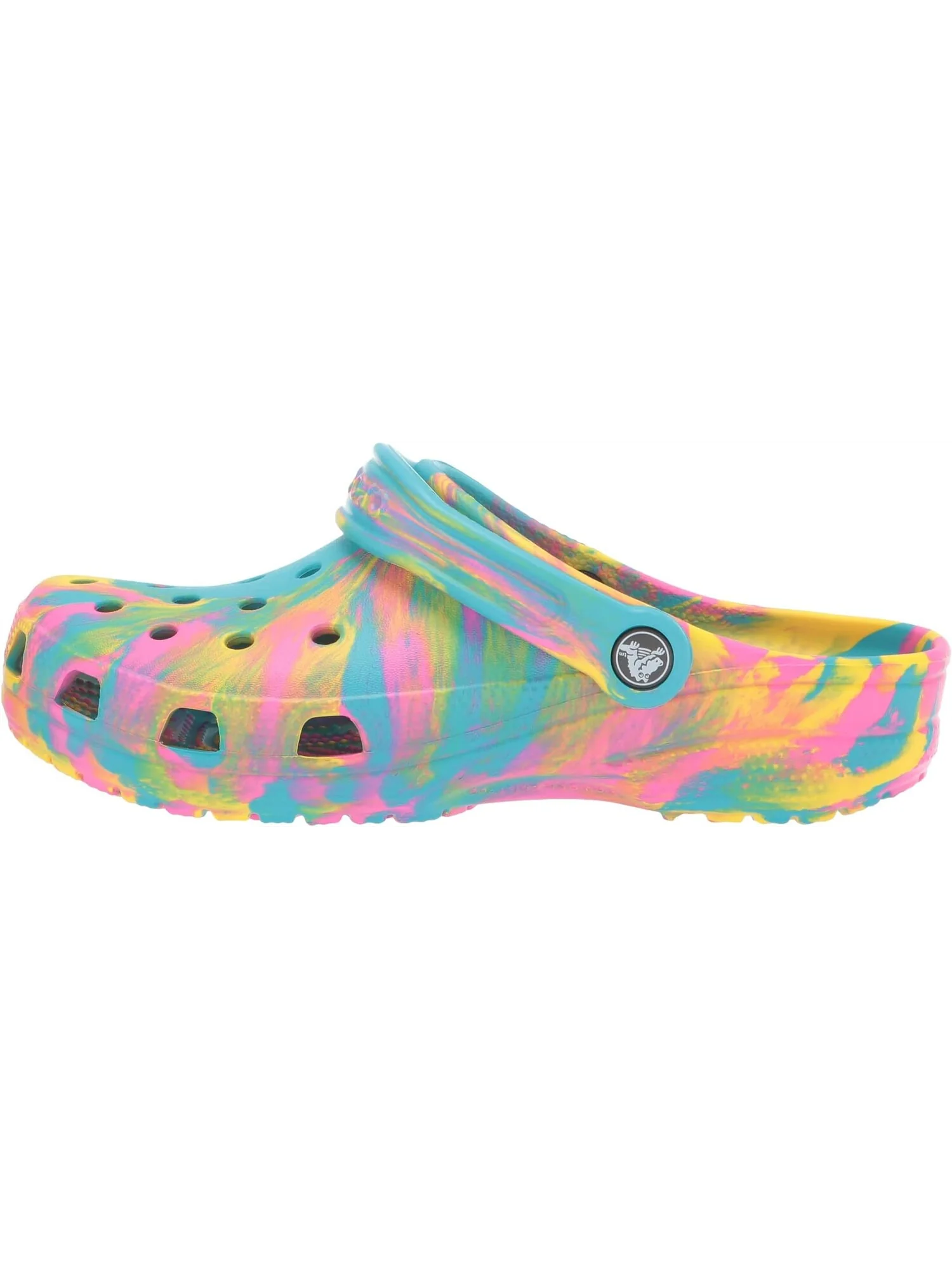Сабо Classic Marbled Tie-Dye Clog Crocs — изображение 4 из 7, голубой/мульти
