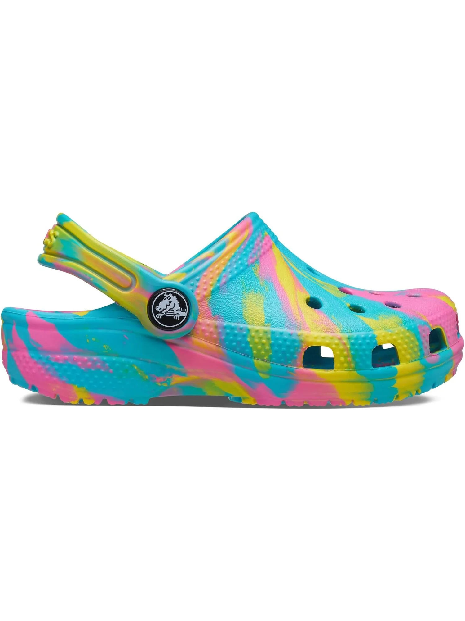 Сабо Classic Marbled Tie-Dye Clog Crocs — изображение 6 из 7, голубой/мульти