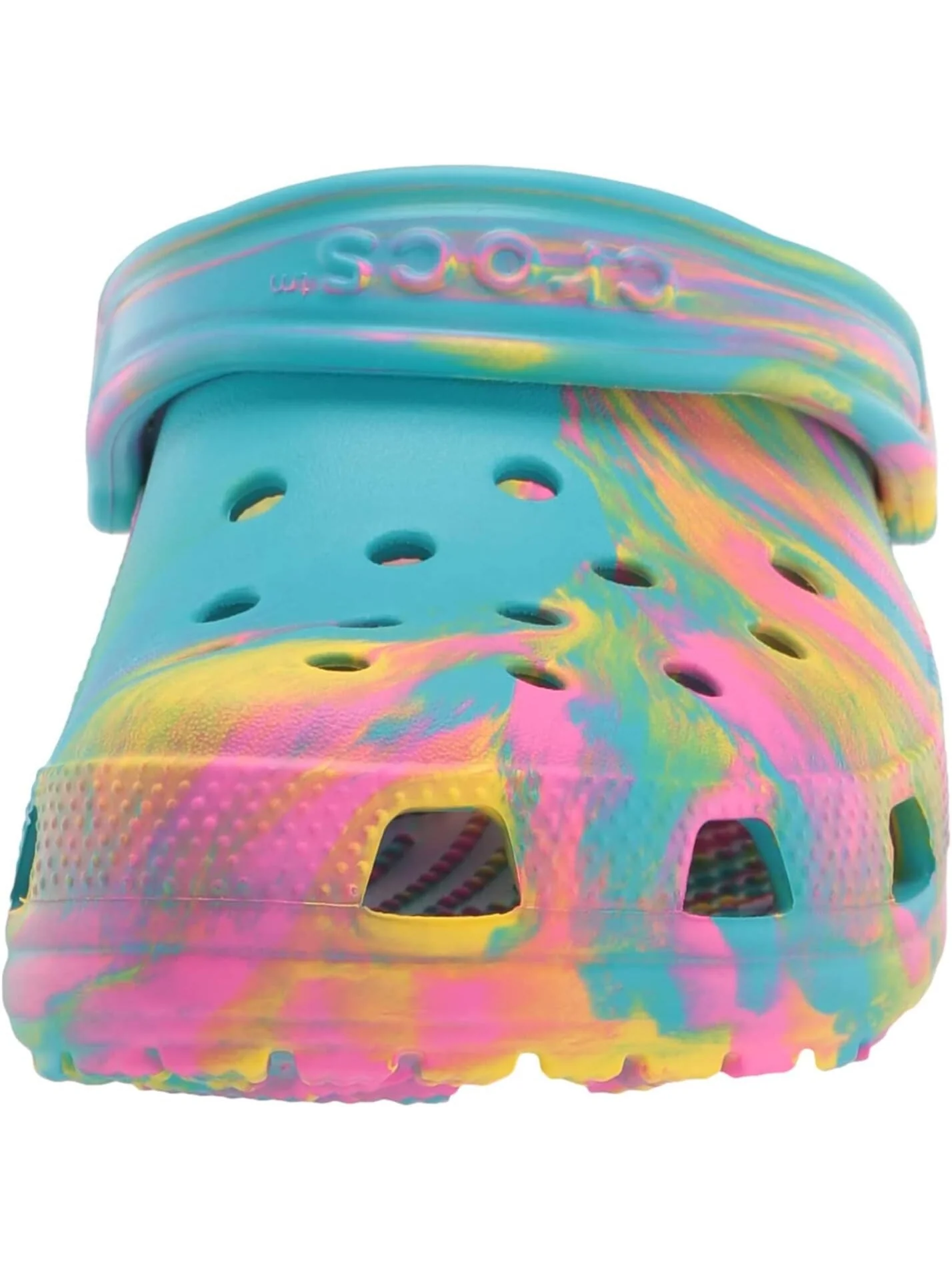 Сабо Classic Marbled Tie-Dye Clog Crocs — изображение 7 из 7, голубой/мульти