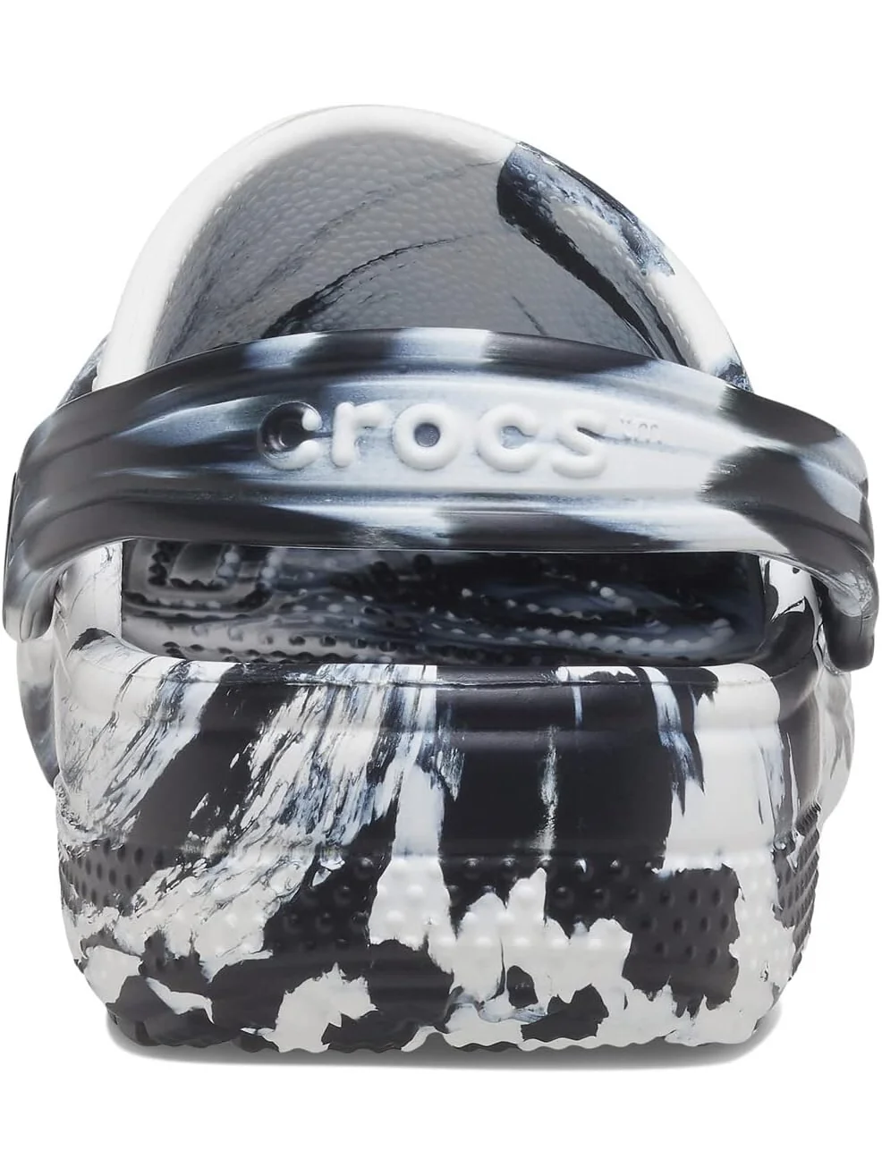 Сабо Classic Marbled Tie-Dye Clog Crocs — изображение 5 из 6, черный/белый