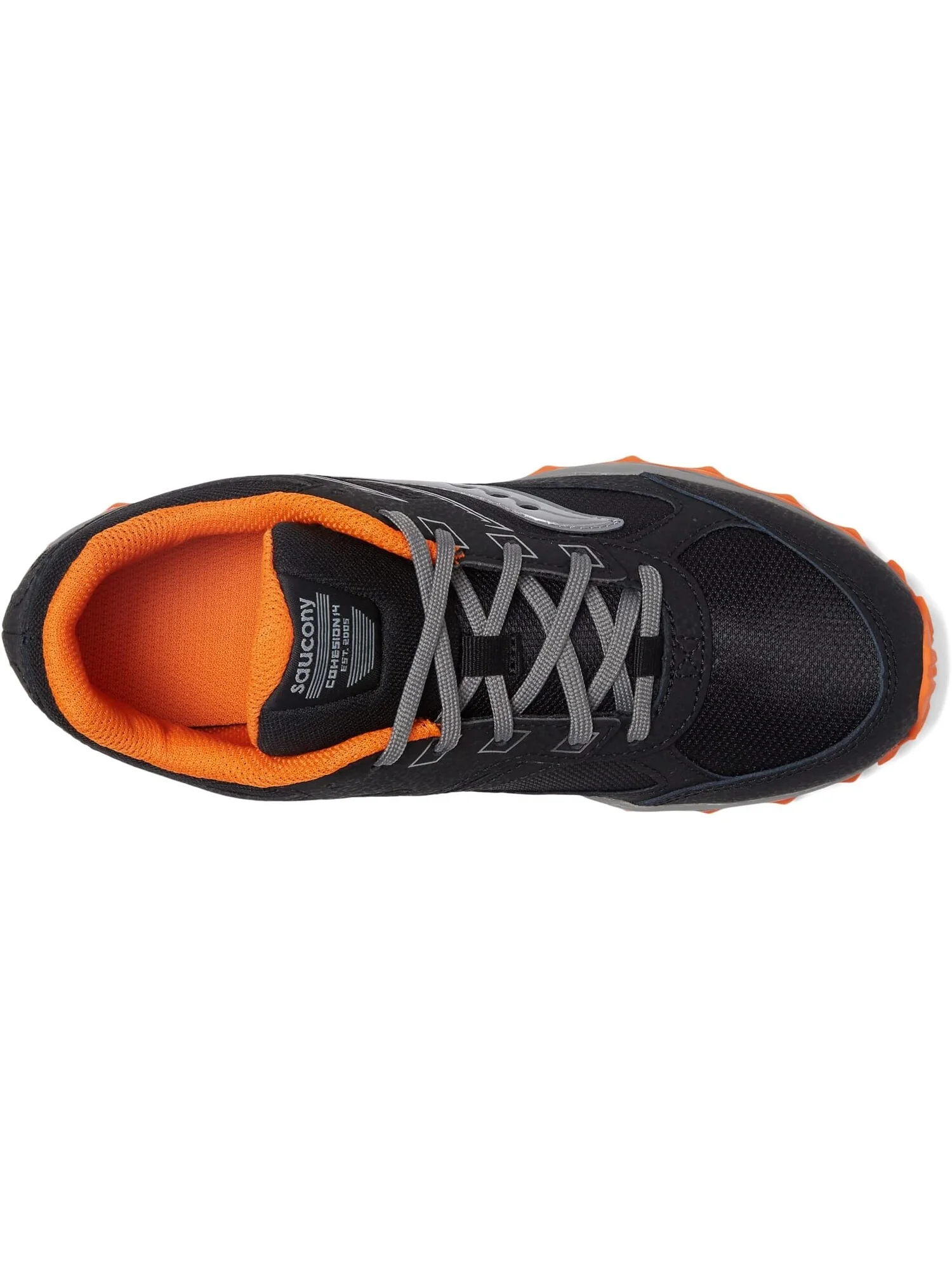 Кроссовки Saucony Kids Cohesion TR14 LTT Trail Running Shoe Saucony Kids — изображение 2 из 6, черный/оранжевый