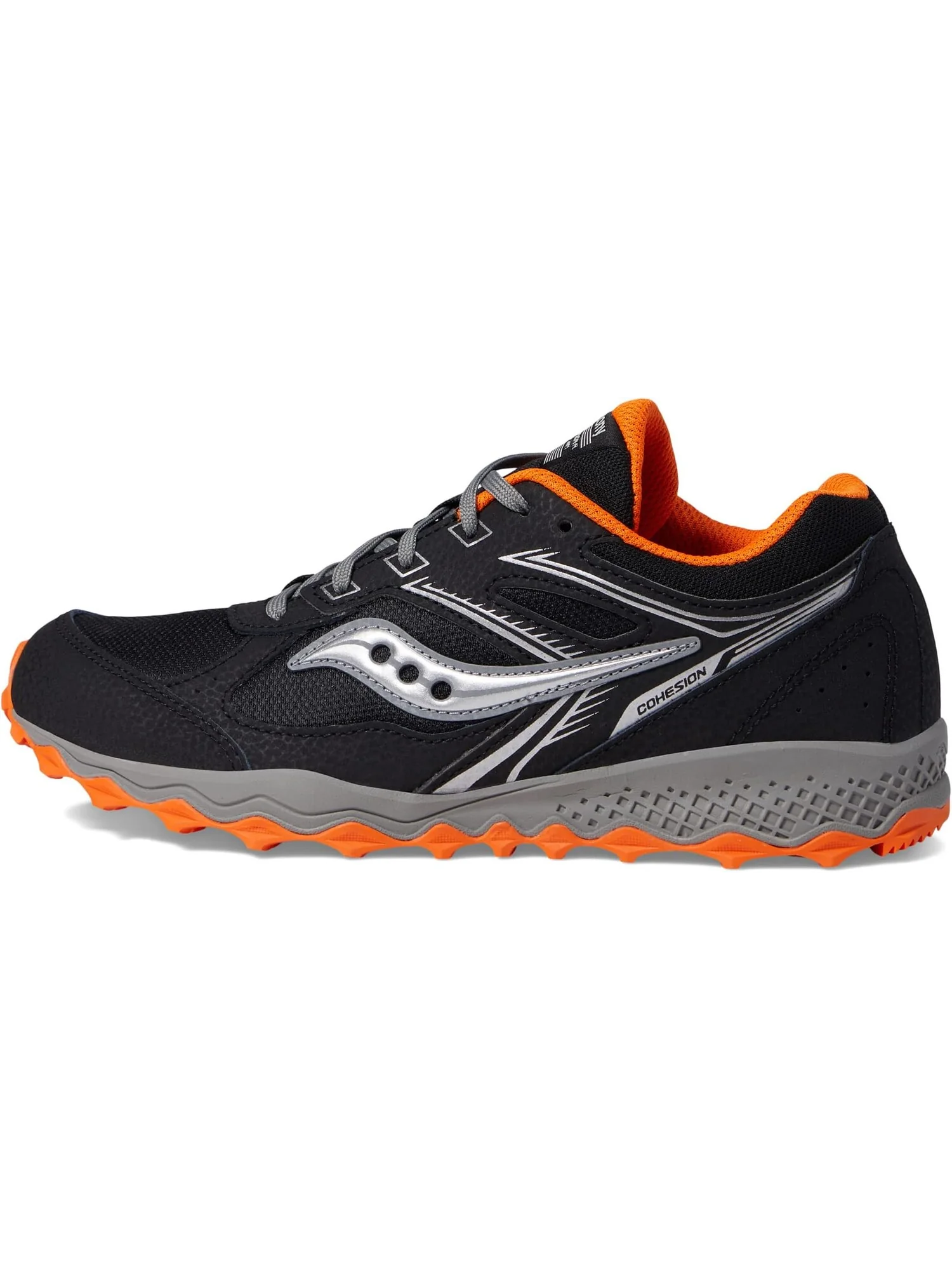 Кроссовки Saucony Kids Cohesion TR14 LTT Trail Running Shoe Saucony Kids — изображение 4 из 6, черный/оранжевый
