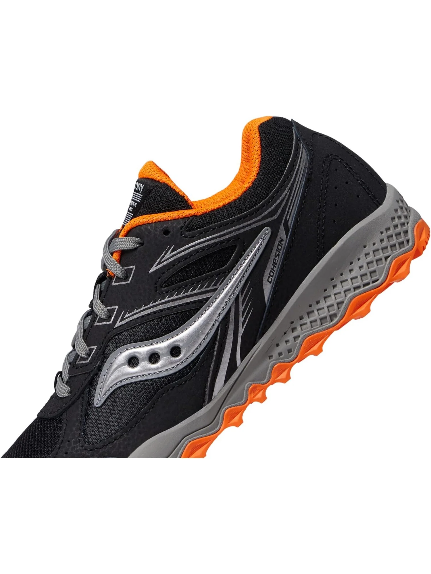 Кроссовки Saucony Kids Cohesion TR14 LTT Trail Running Shoe Saucony Kids — изображение 5 из 6, черный/оранжевый