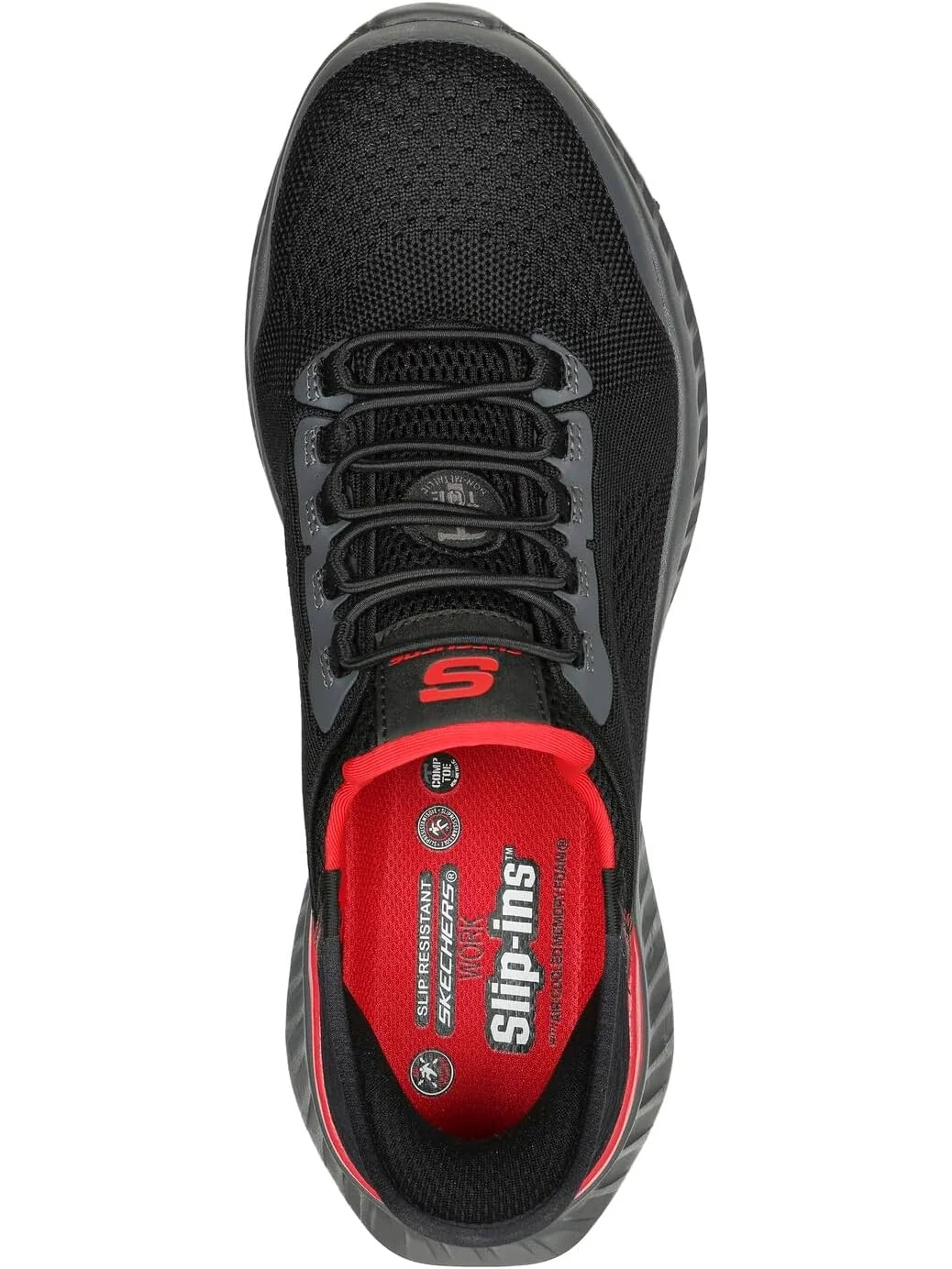 Рабочая обувь с композитным носком Tilido - Fletchit Comp Toe SKECHERS Work — изображение 2 из 4, черный