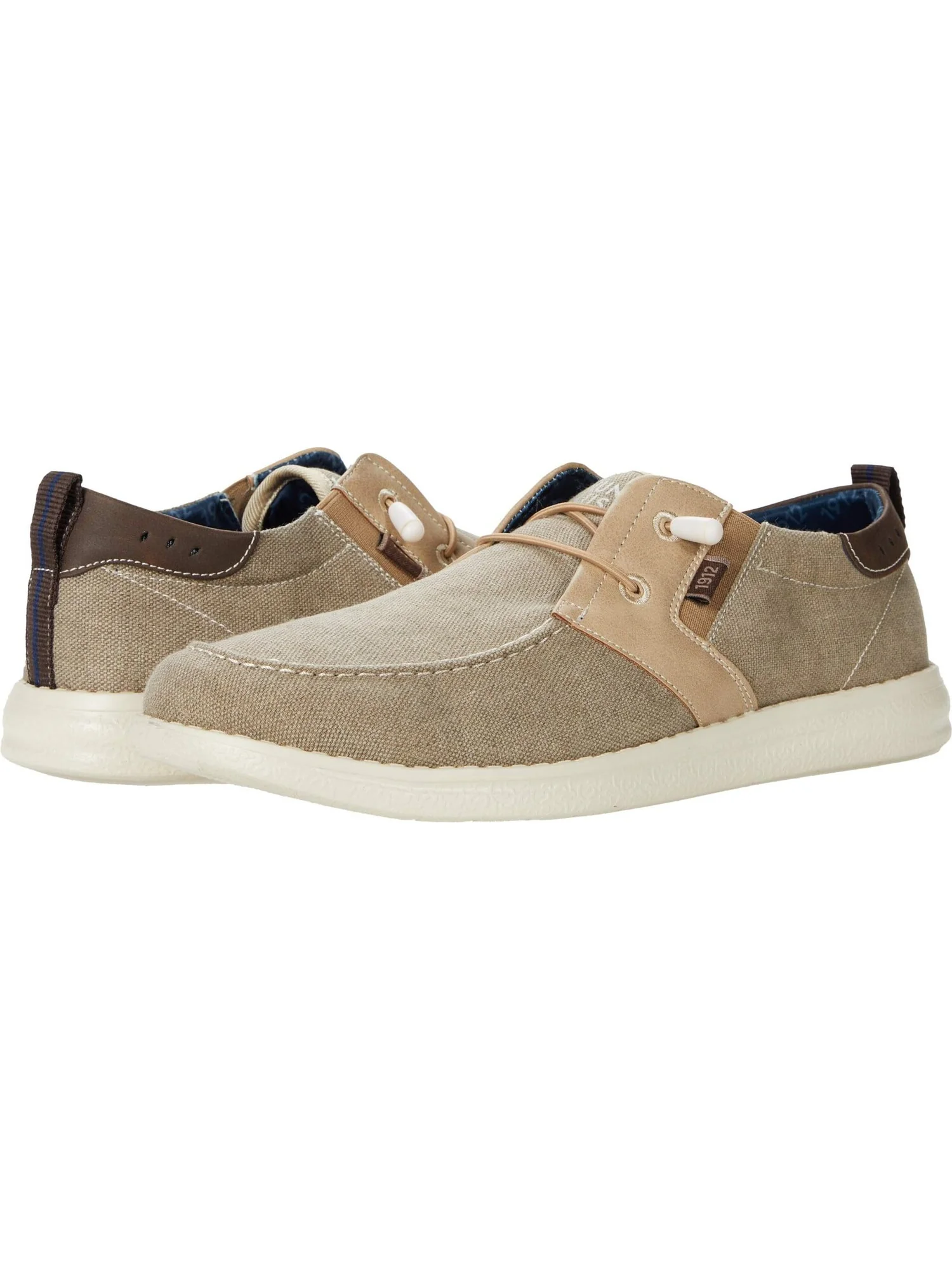 Лоферы Nunn Bush Brewski Moc Toe Slip-on with Elastic Bungee — изображение 1 из 4, серый