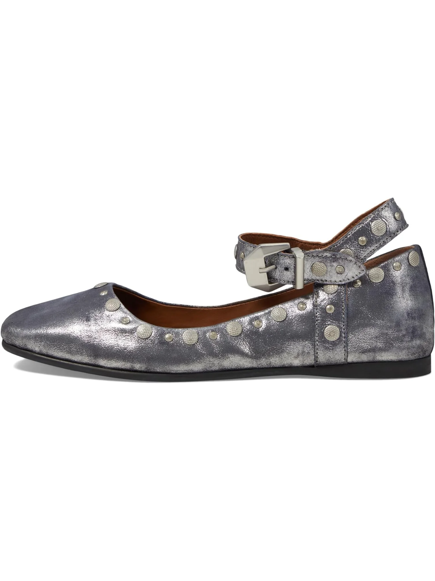 Балетки Mystic Mary Jane Flat Free People — изображение 4 из 5, серебристый
