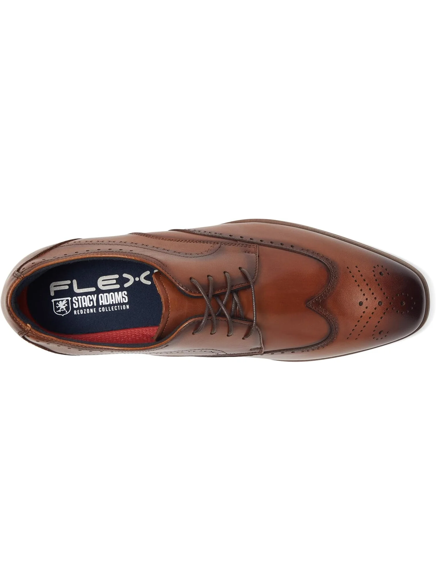 Оксфорды Stacy Adams Brayden Wing Tip Lace-Up — изображение 2 из 4, бежевый