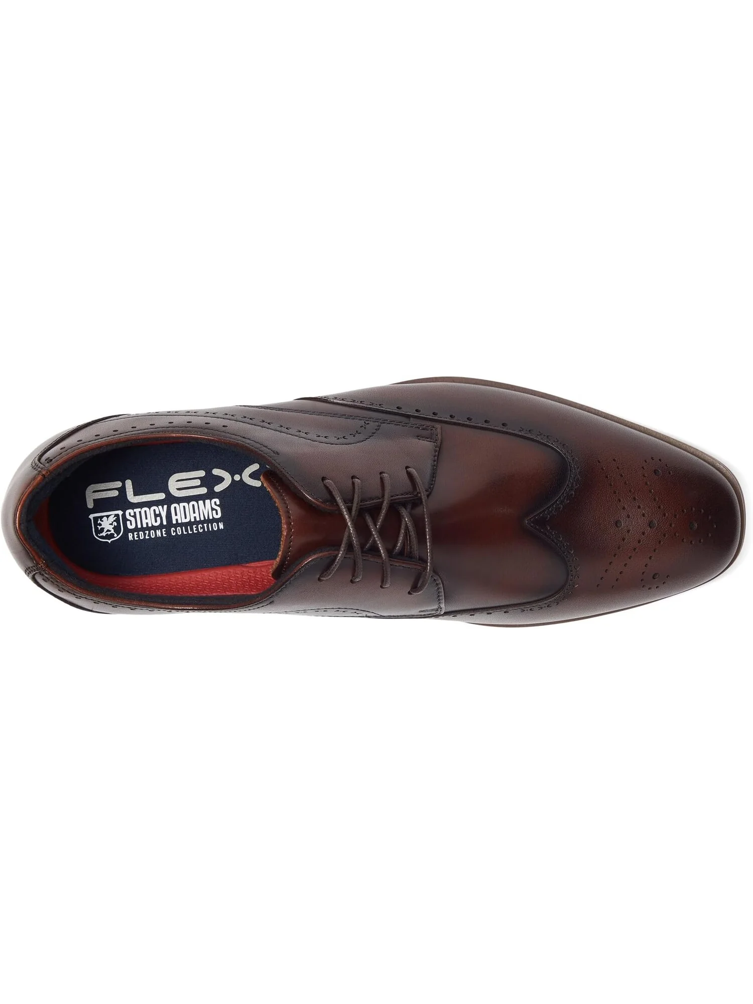 Оксфорды Stacy Adams Brayden Wing Tip Lace-Up — изображение 2 из 4, коричневый