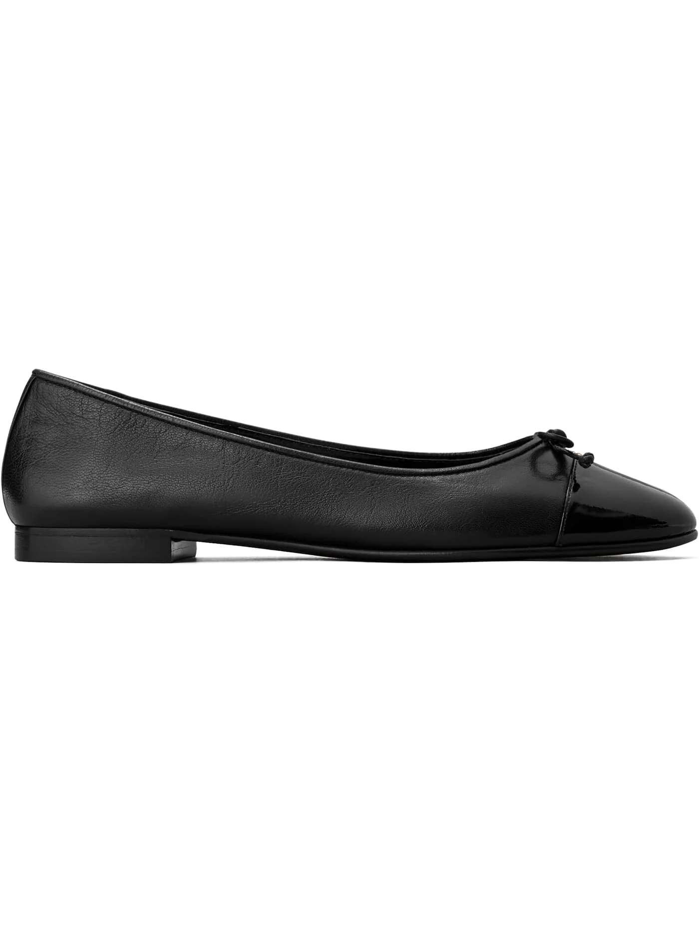Балетки Cap-Toe Ballet Tory Burch — изображение 3 из 4, черный/черный