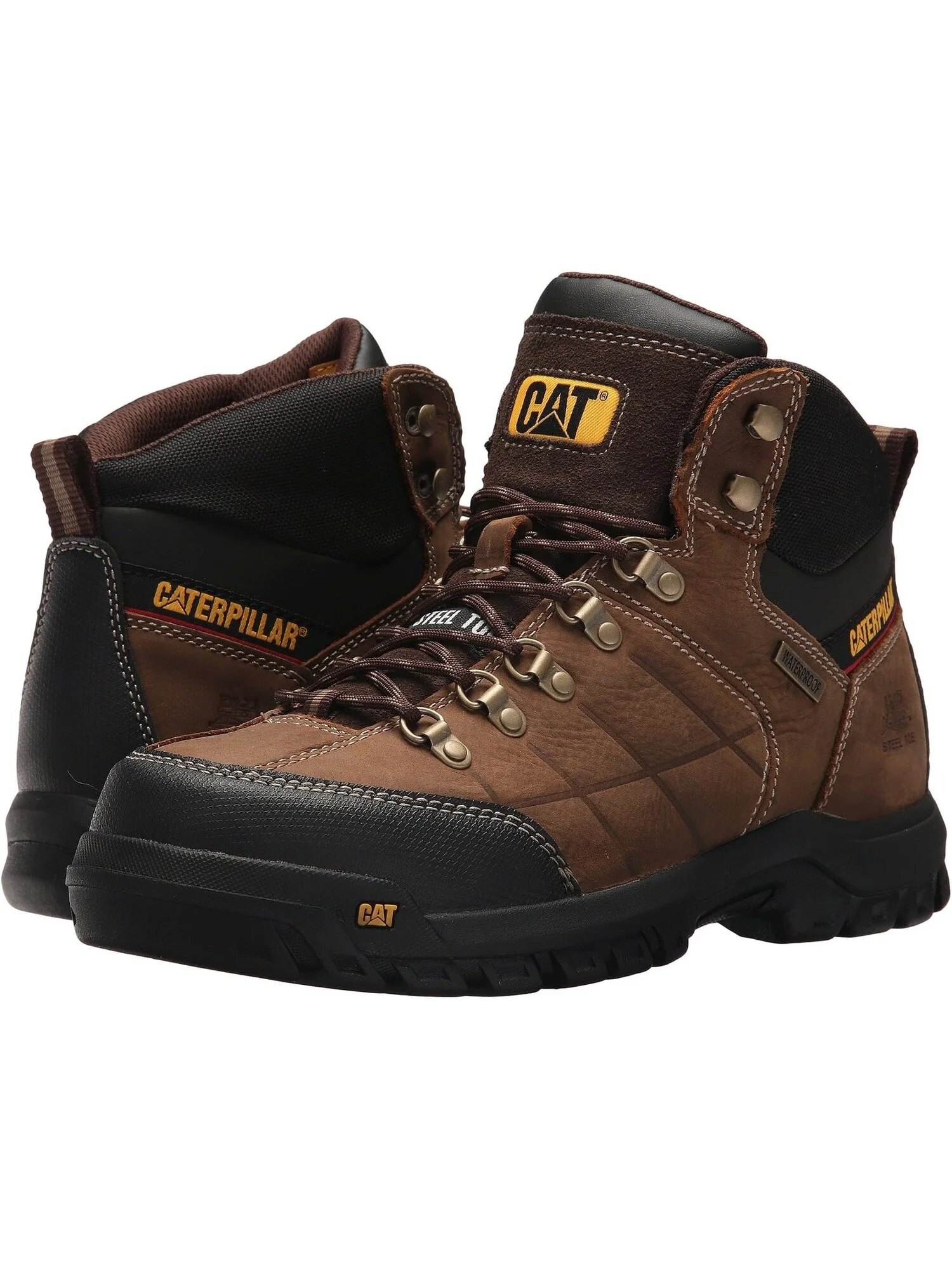 Ботинки Caterpillar Threshold Waterproof Steel Toe — изображение 1 из 4, коричневый