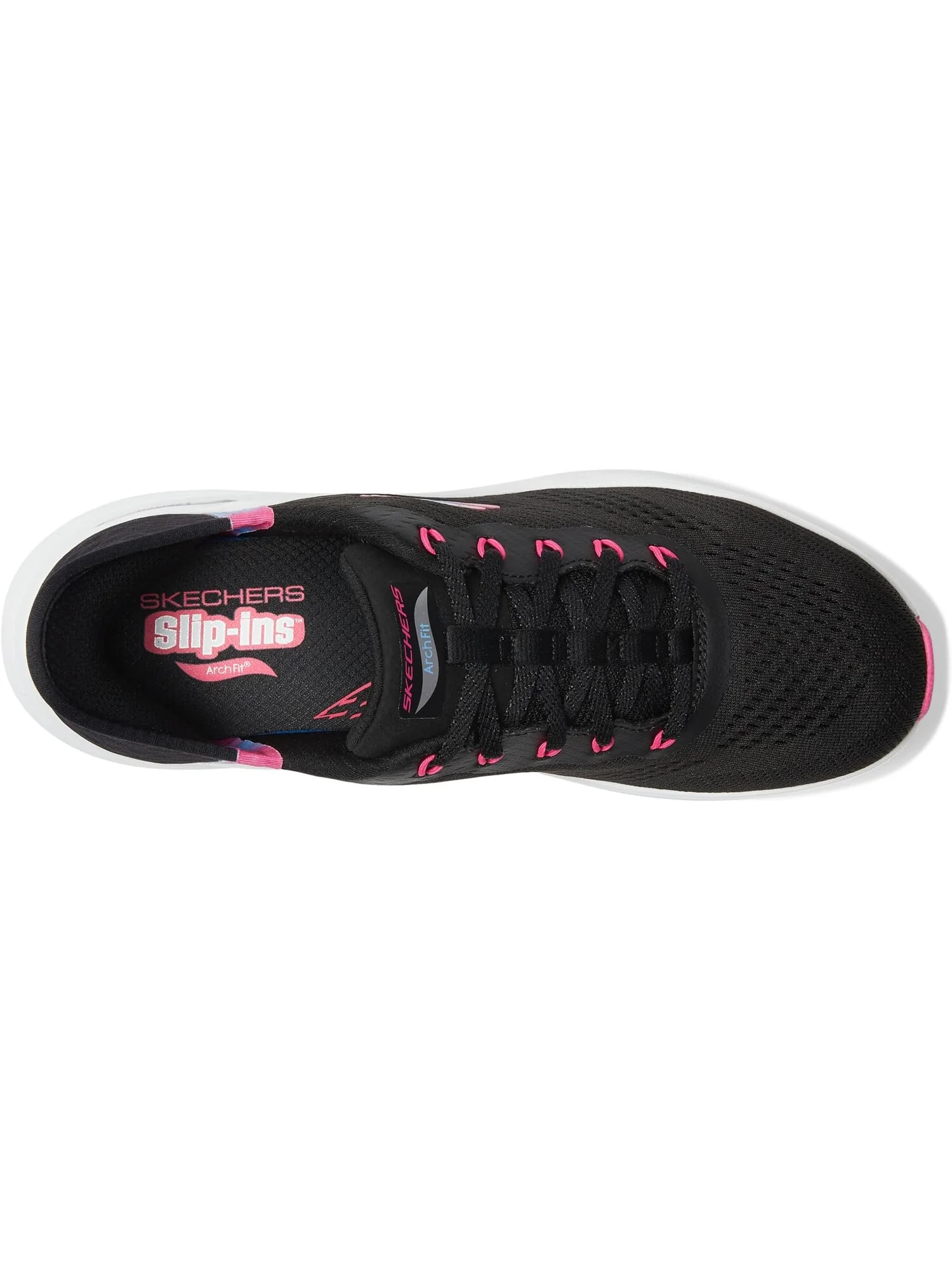 Кроссовки Arch Fit 2.0 Easy Chic Hands Free Slip-Ins SKECHERS — изображение 2 из 6, черный розовый
