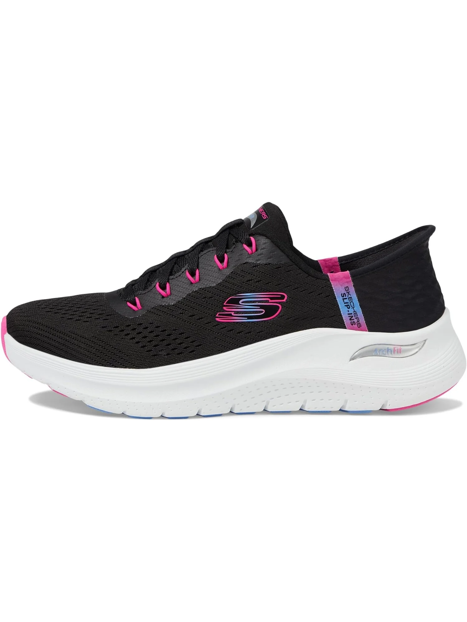 Кроссовки Arch Fit 2.0 Easy Chic Hands Free Slip-Ins SKECHERS — изображение 4 из 6, черный розовый
