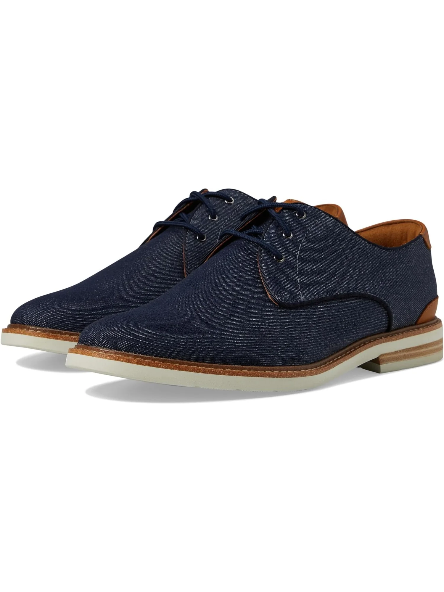 Оксфорды Florsheim Highland Canvas Plain Toe — изображение 1 из 4, темно-синий/белый