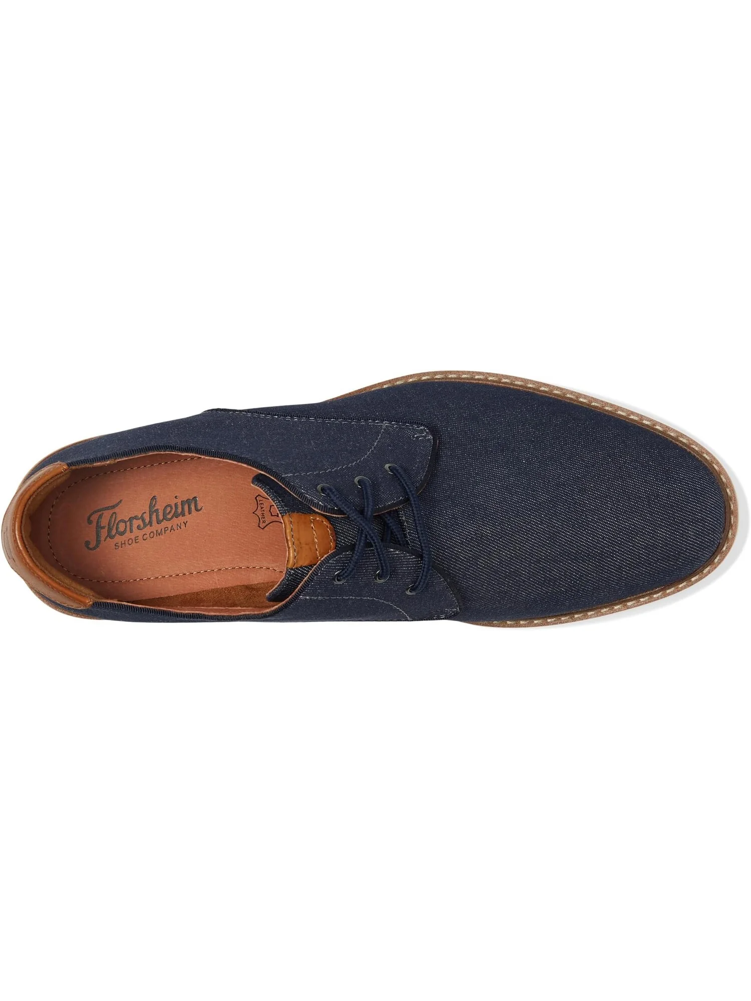 Оксфорды Florsheim Highland Canvas Plain Toe — изображение 2 из 4, темно-синий/белый