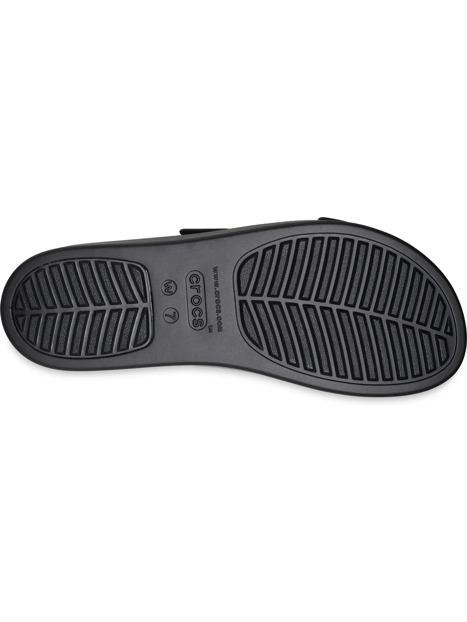 Сандалии на плоской подошве Brooklyn Buckle Low Wedge Crocs — изображение 3 из 7, черный
