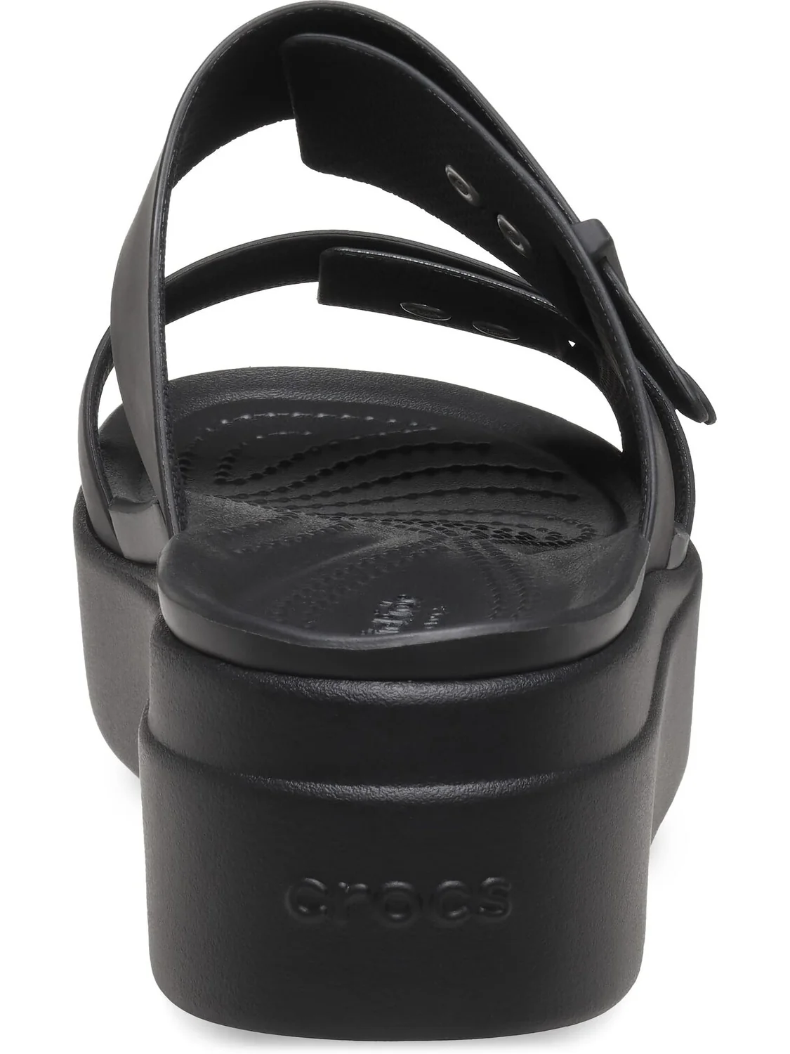 Сандалии на плоской подошве Brooklyn Buckle Low Wedge Crocs — изображение 5 из 7, черный