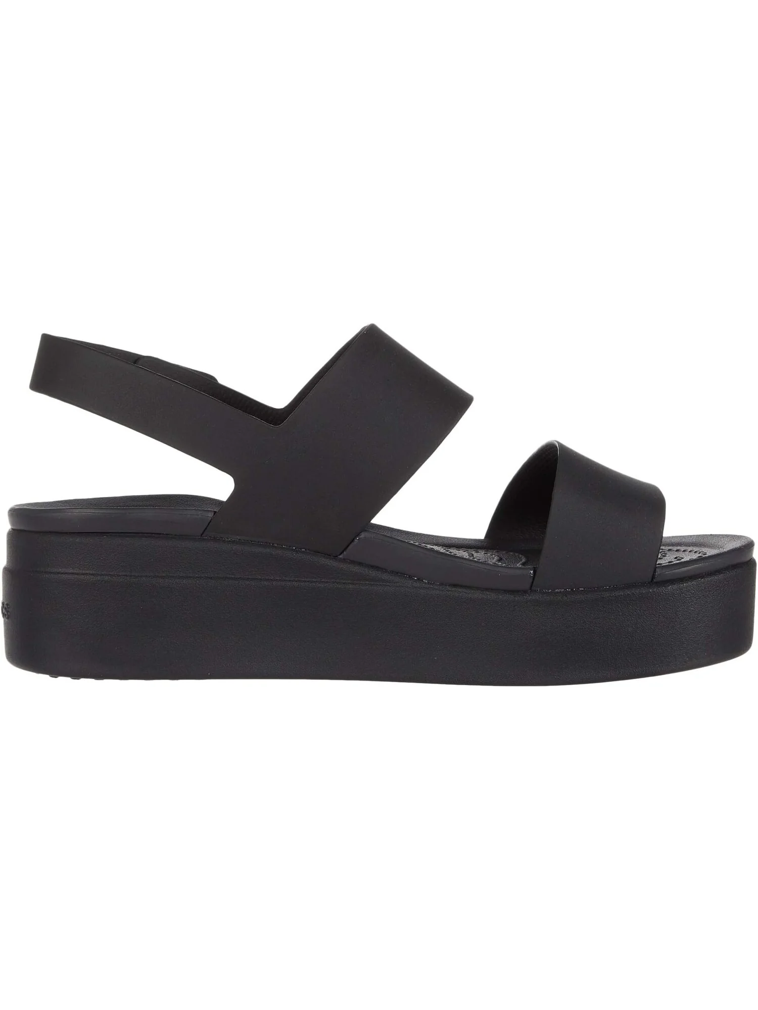 Сандалии на плоской подошве Brooklyn Low Wedge Crocs — изображение 6 из 7, черный/черный
