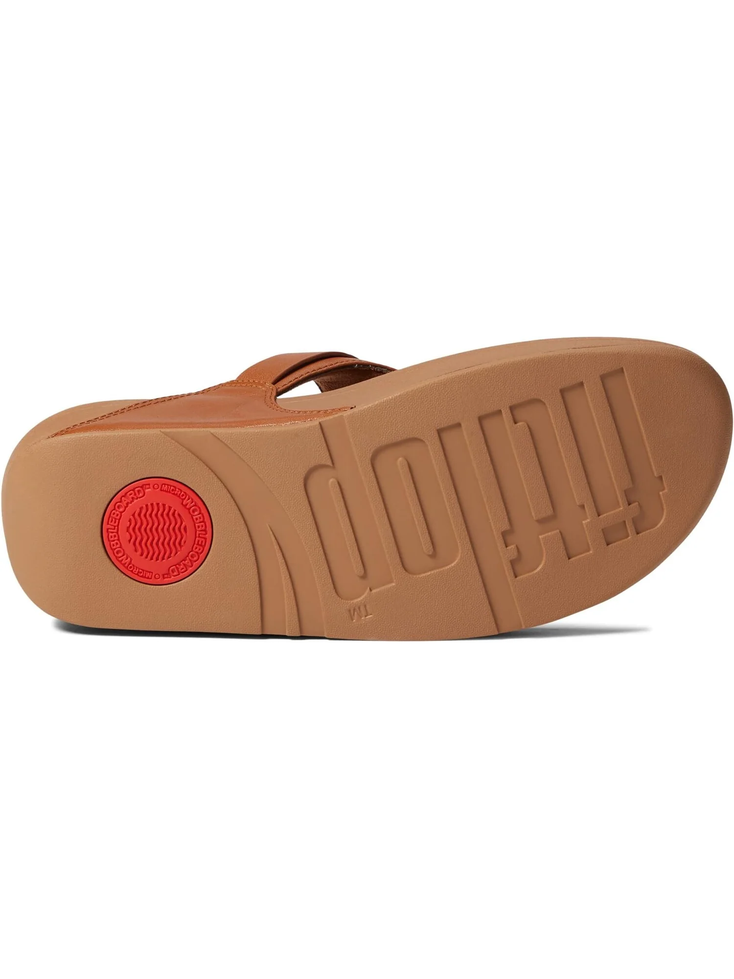 Шлепанцы Lulu Adjustable Leather Toe Post Sandals FitFlop — изображение 3 из 6, светлый бежевый