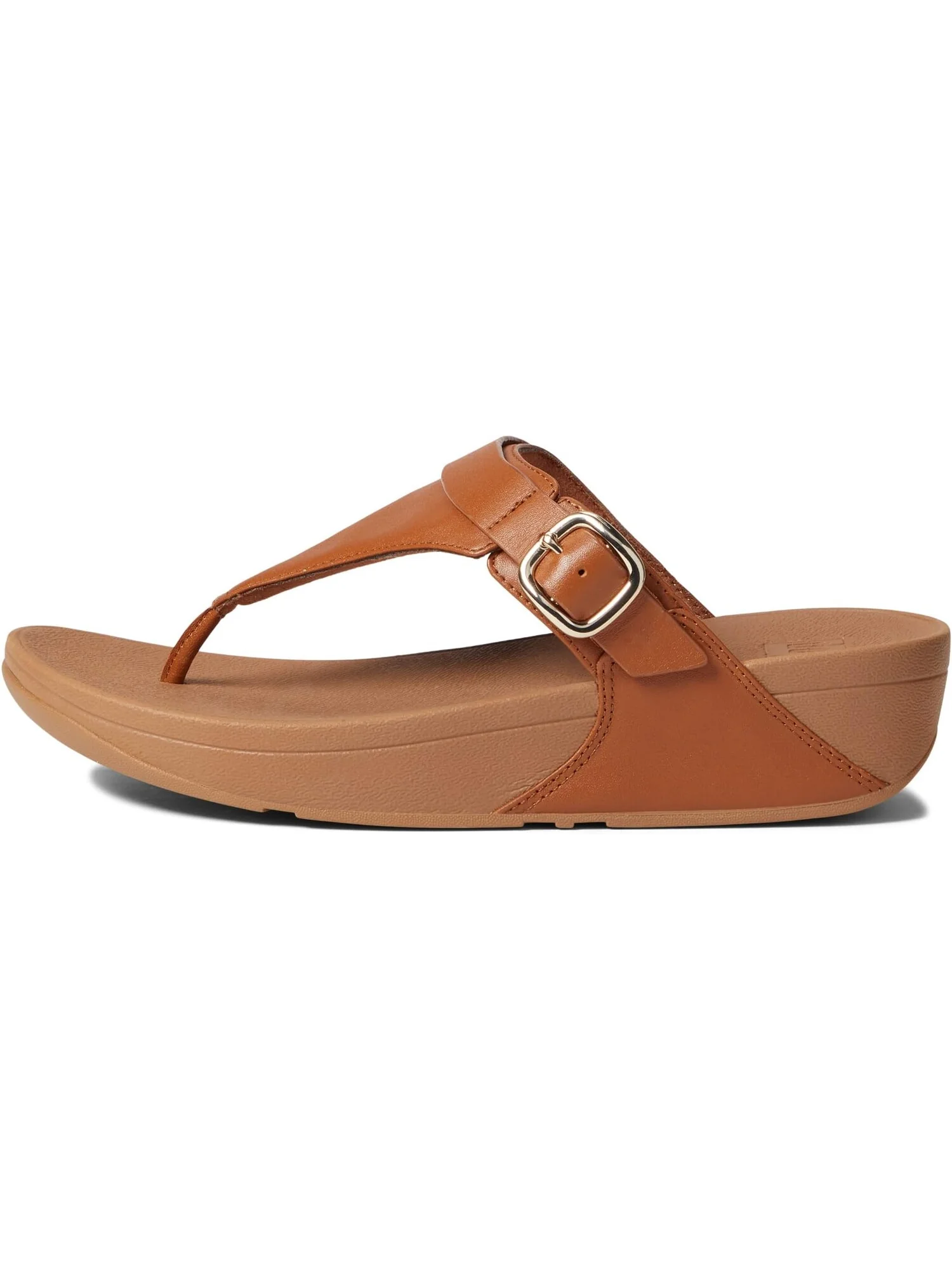 Шлепанцы Lulu Adjustable Leather Toe Post Sandals FitFlop — изображение 4 из 6, светлый бежевый