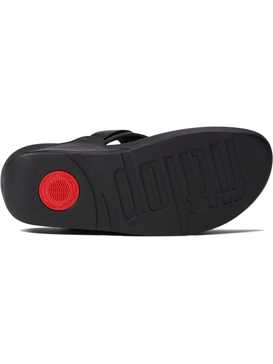 Сандалии FitFlop Lulu Adjustable Leather Toe Post Sandals — изображение 3 из 5, черный