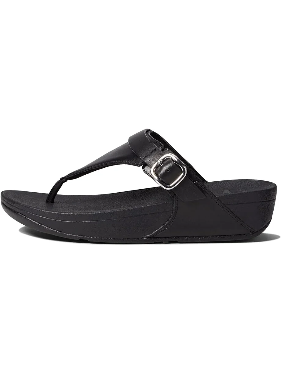 Сандалии FitFlop Lulu Adjustable Leather Toe Post Sandals — изображение 4 из 5, черный