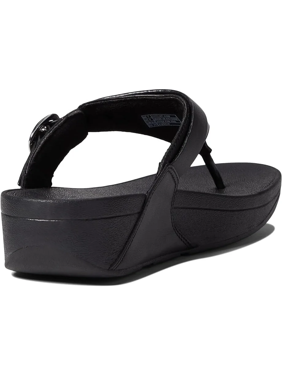 Сандалии FitFlop Lulu Adjustable Leather Toe Post Sandals — изображение 5 из 5, черный