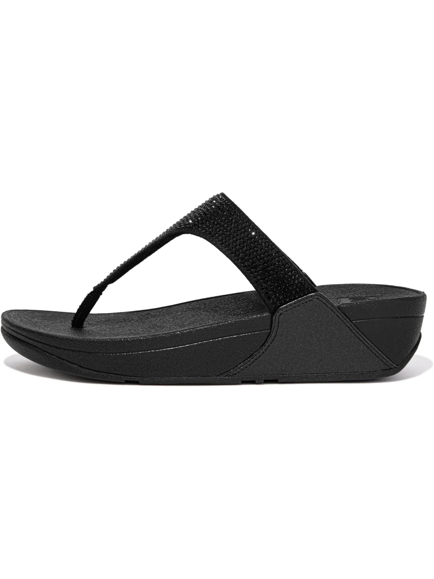 Шлепанцы Lulu Crystal Embellished Toe-Post Sandals FitFlop — изображение 4 из 4, черный