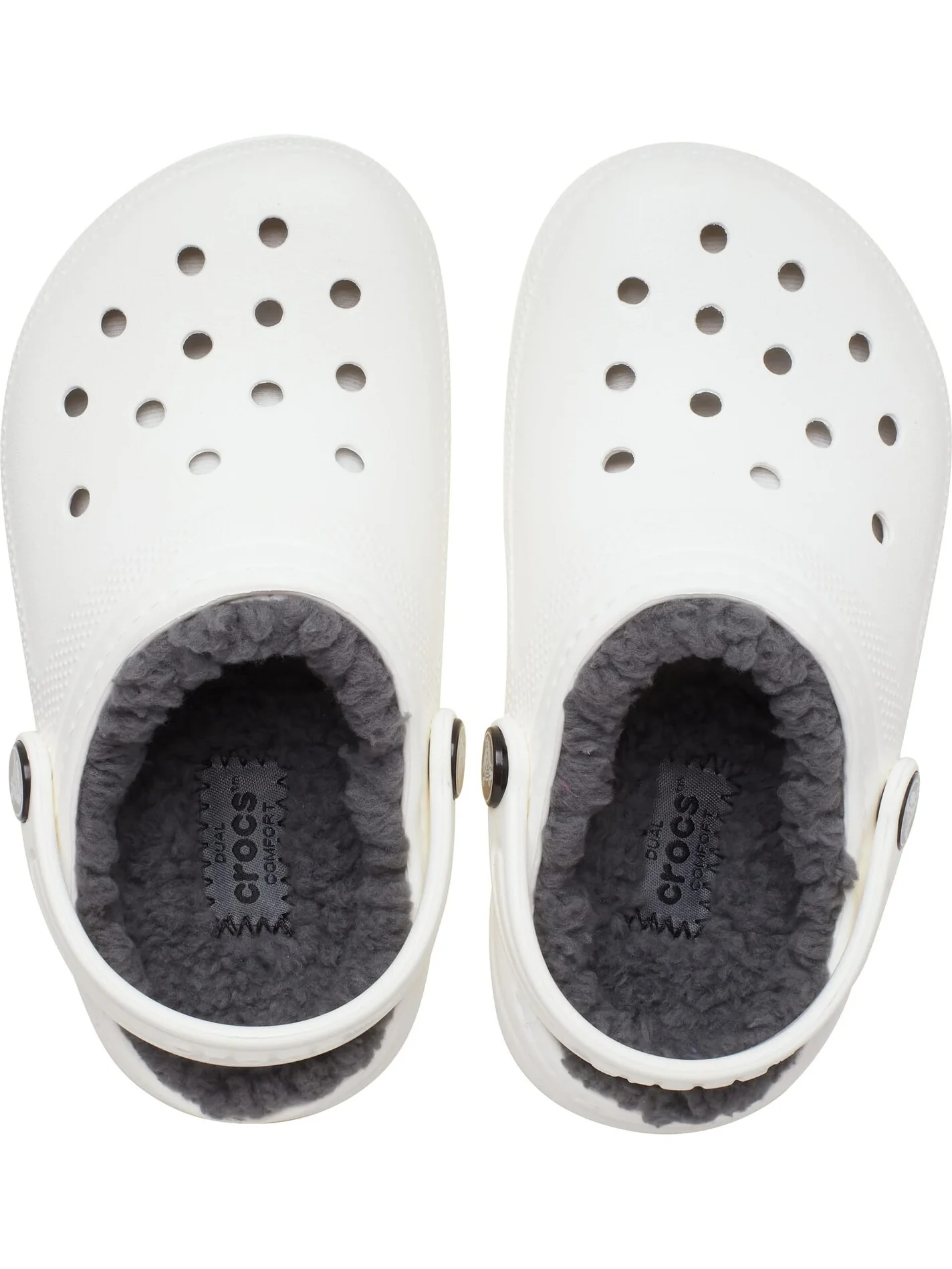 Сабо Classic Lined Clog Crocs — изображение 2 из 6, белый/серый