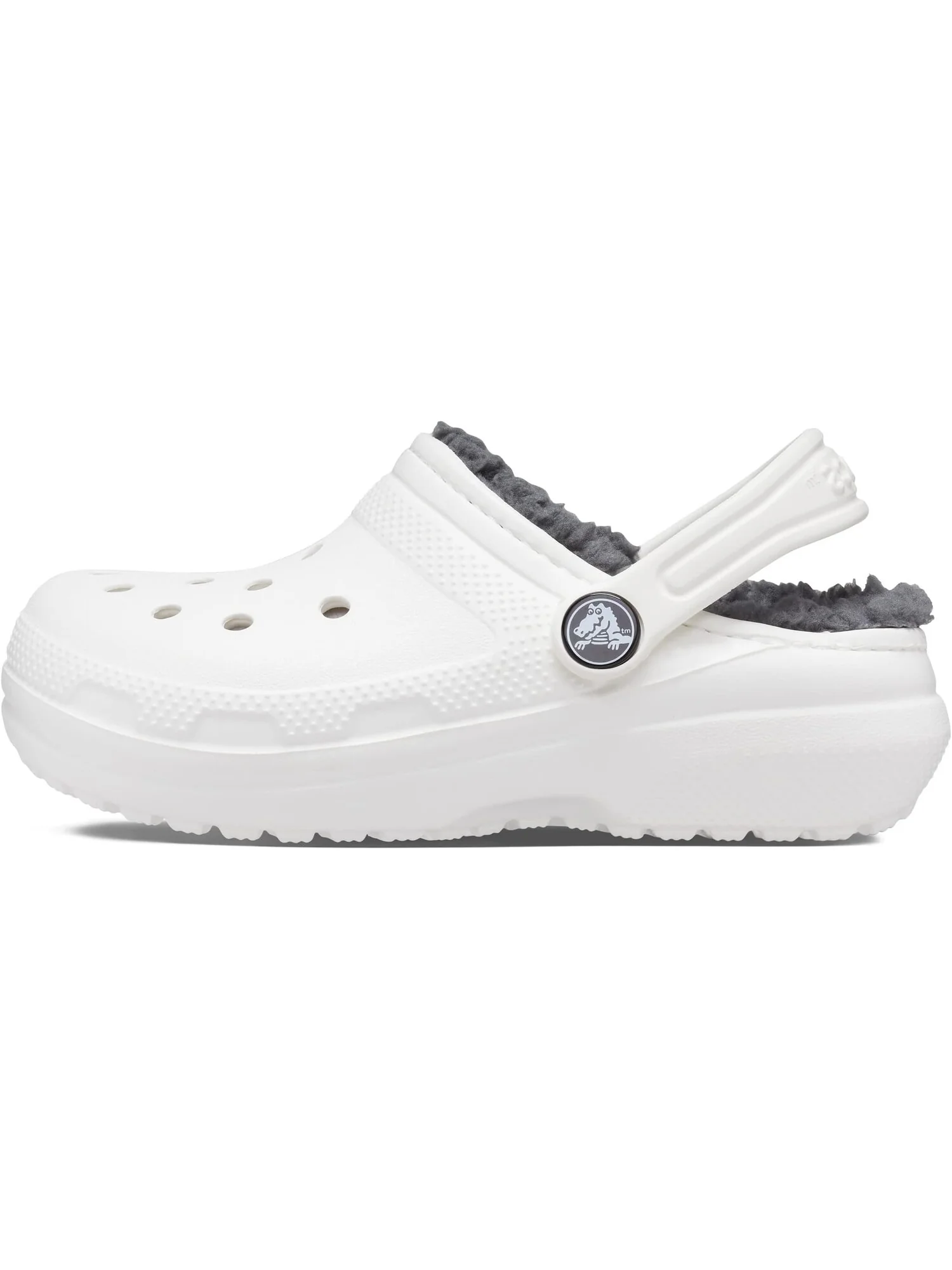 Сабо Classic Lined Clog Crocs — изображение 4 из 6, белый/серый