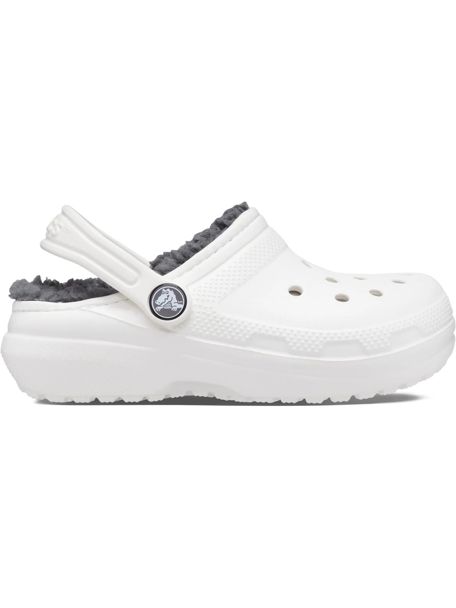 Сабо Classic Lined Clog Crocs — изображение 6 из 6, белый/серый